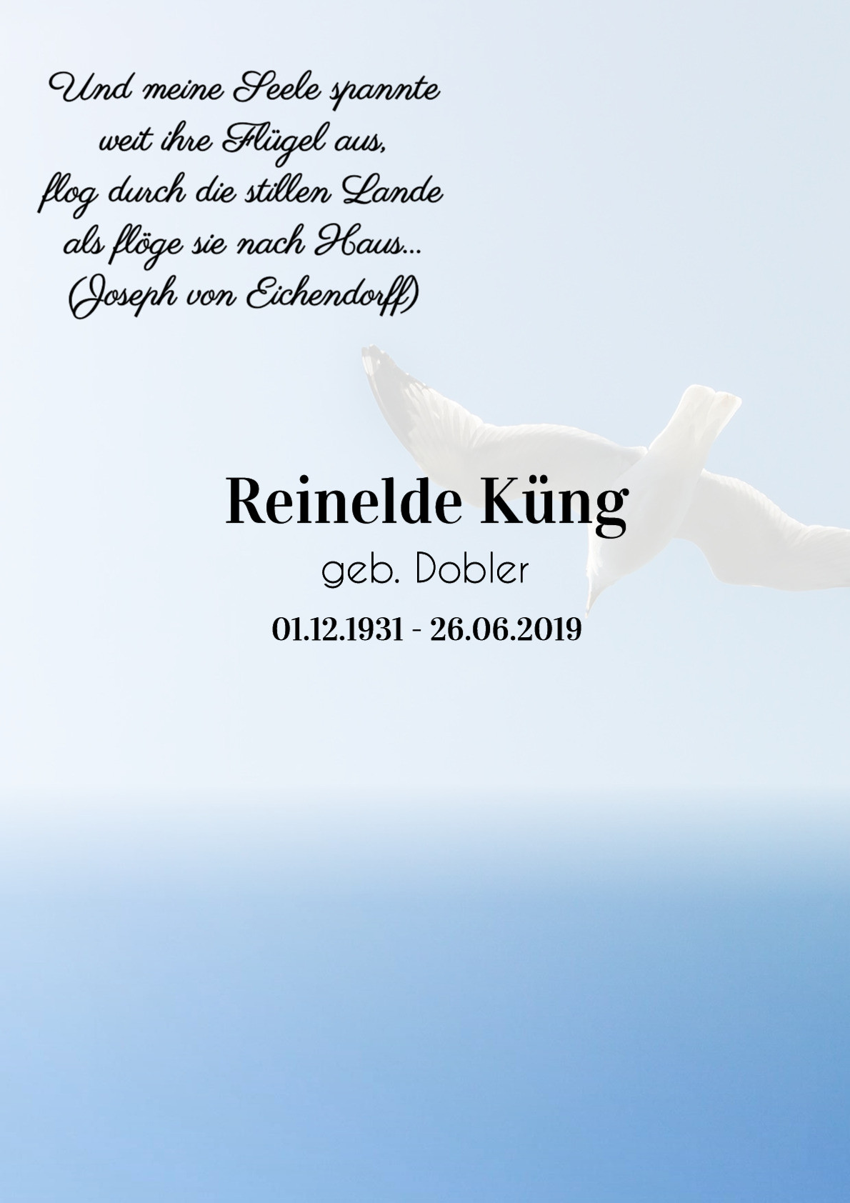Traueranzeige von Reinelde Küng