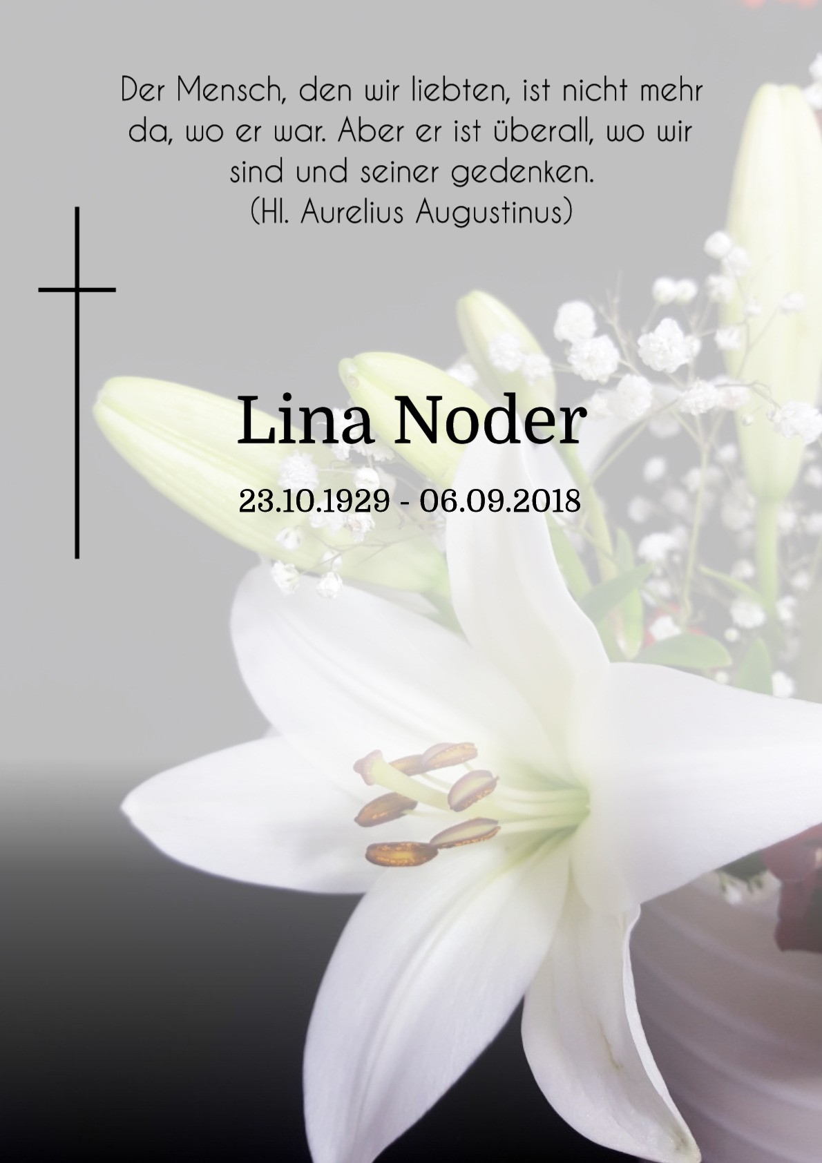 Traueranzeige von Lina Noder