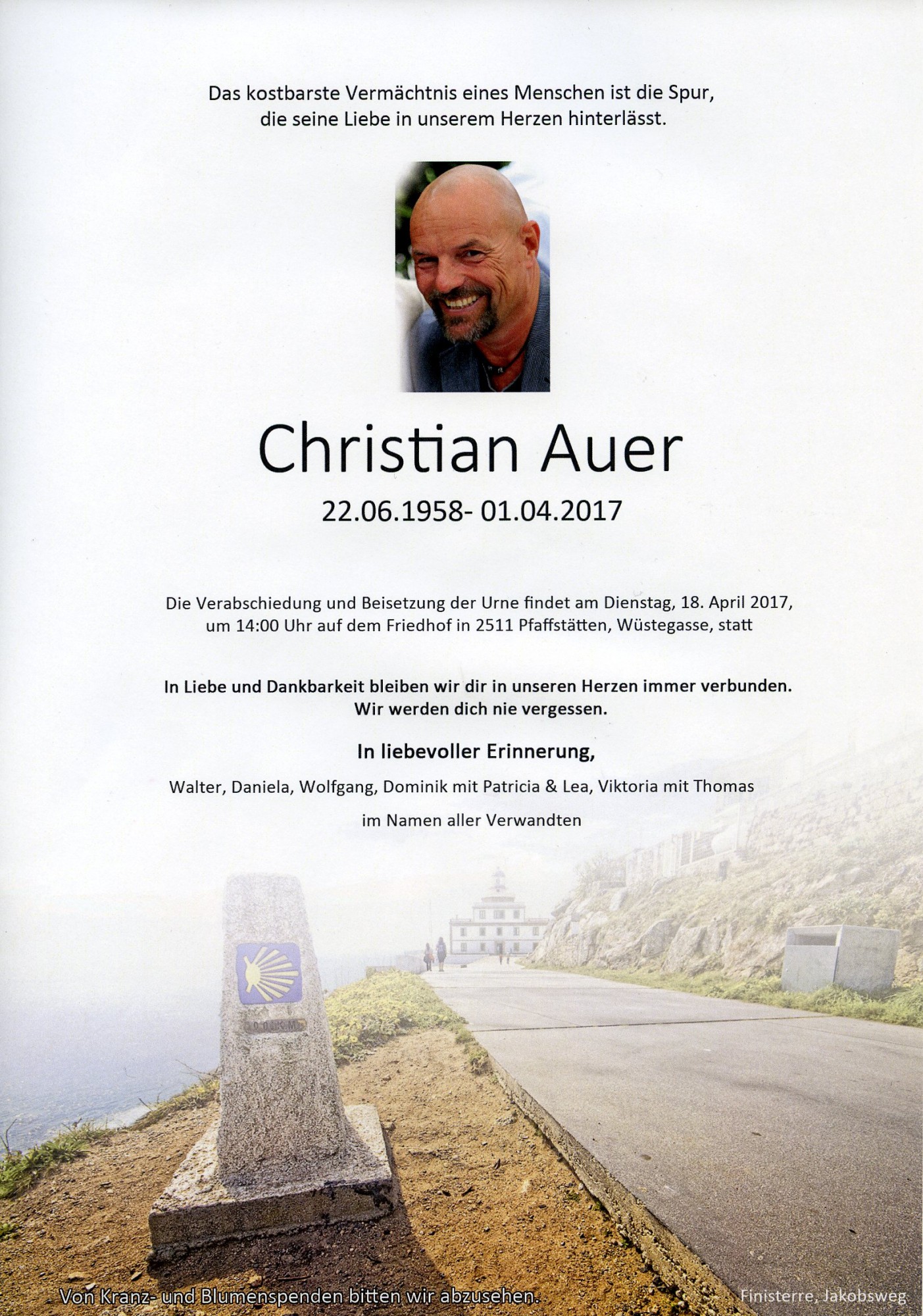 Traueranzeige von Christian Auer