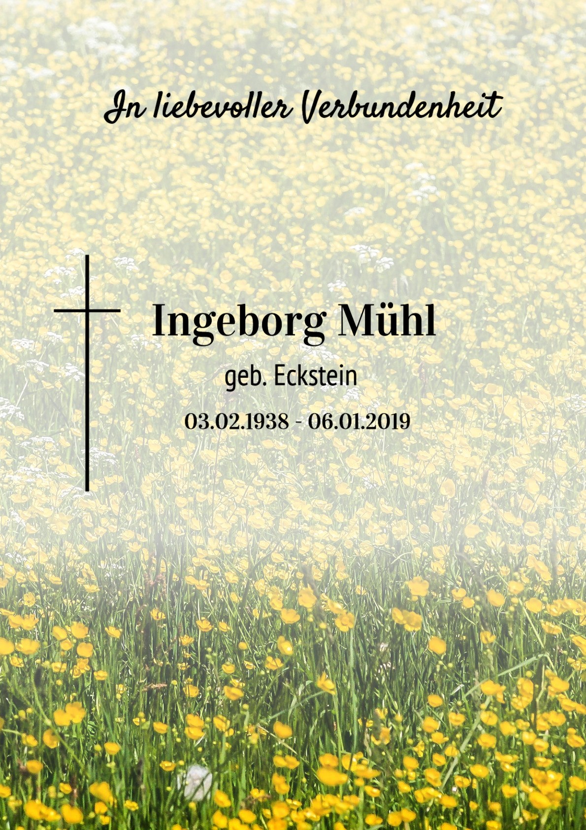 Traueranzeige von Ingeborg Mühl