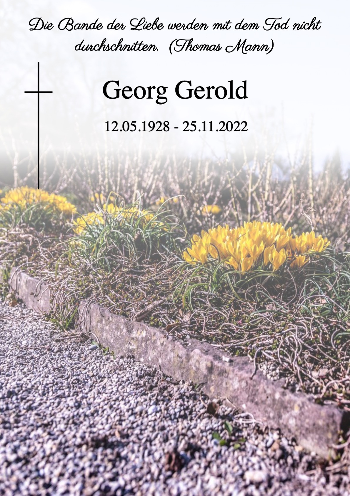 Traueranzeige von Georg Gerold