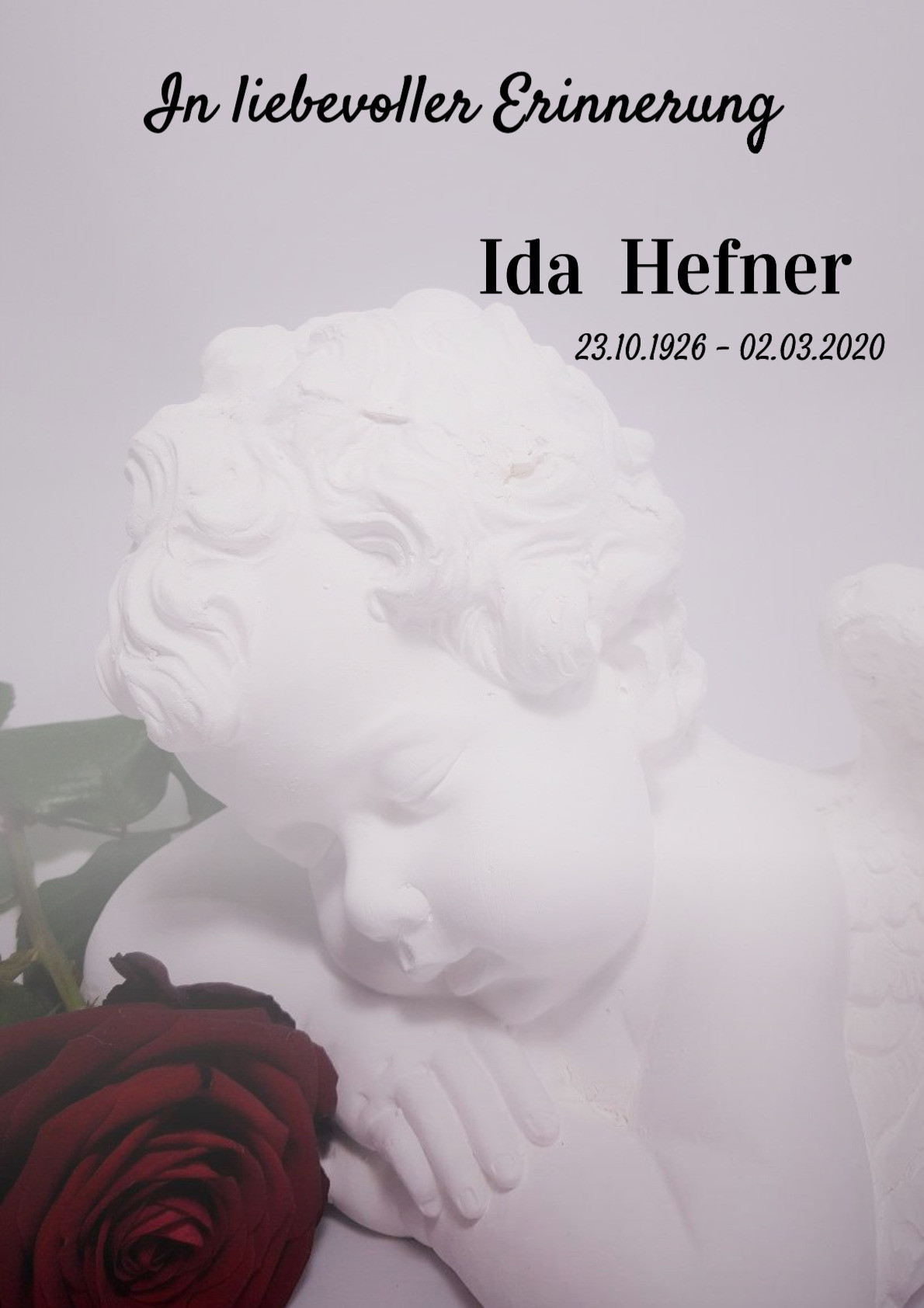Traueranzeige von Ida Hefner