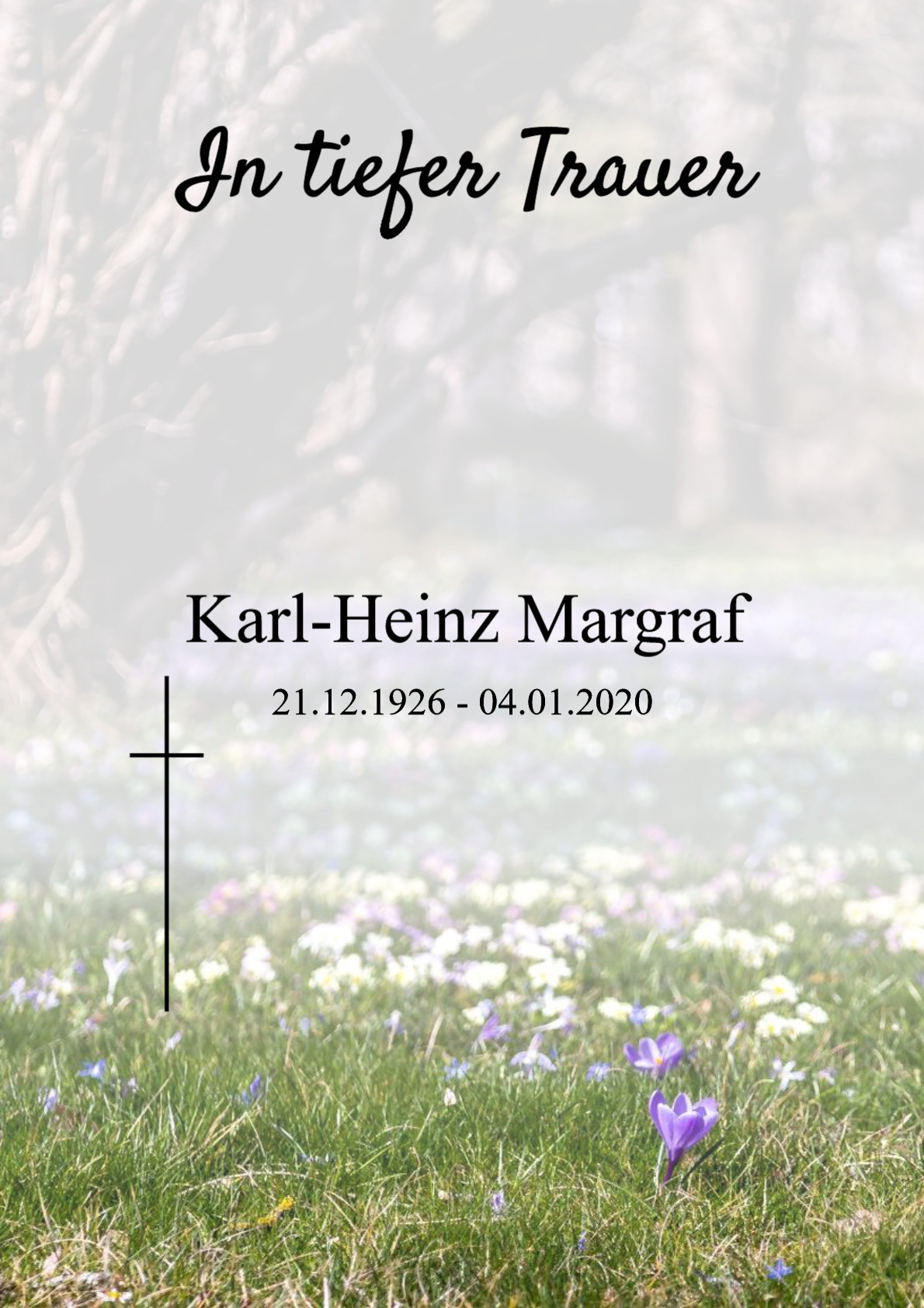 Traueranzeige von Karl-Heinz Margraf