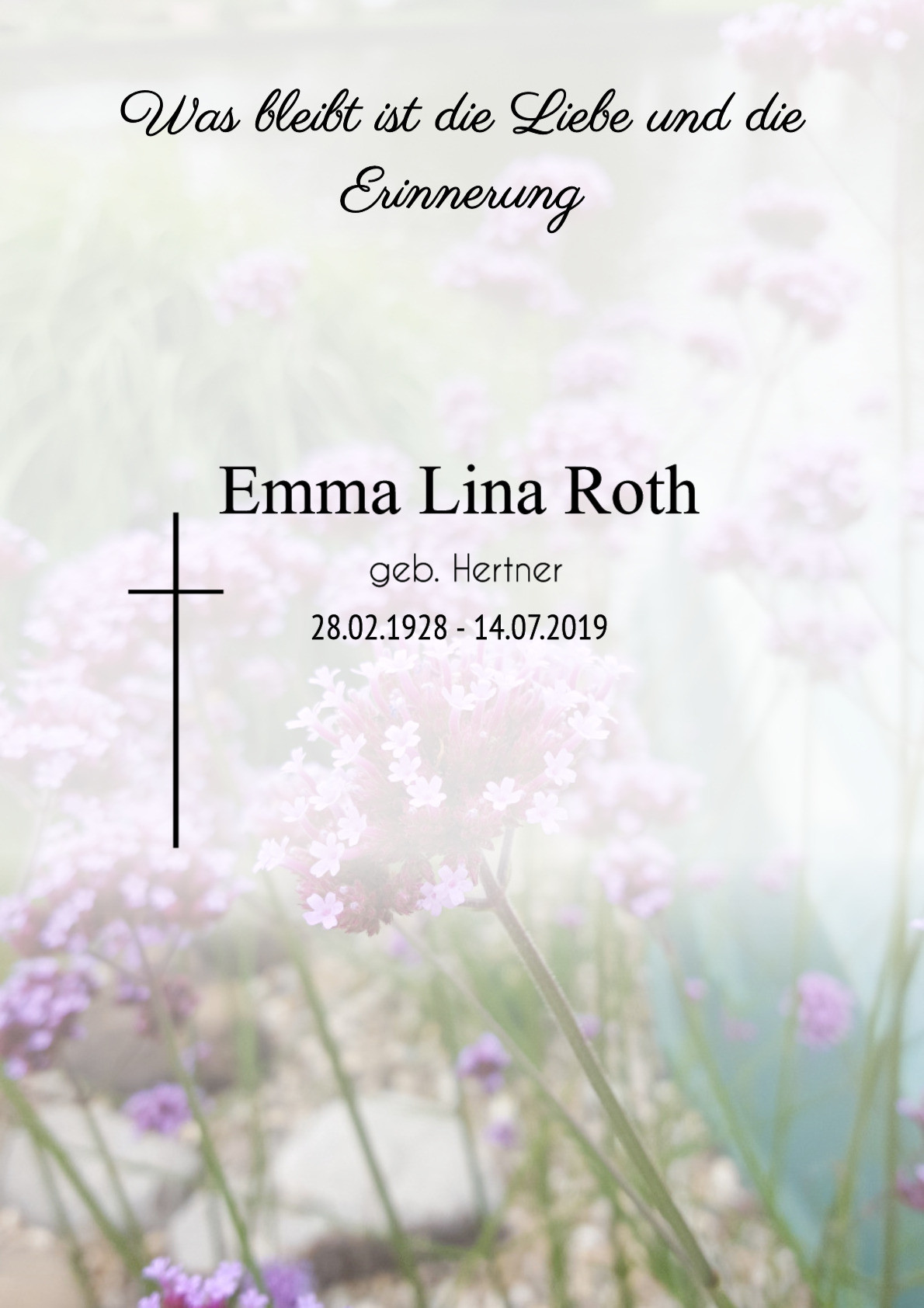 Traueranzeige von Emma Lina Roth