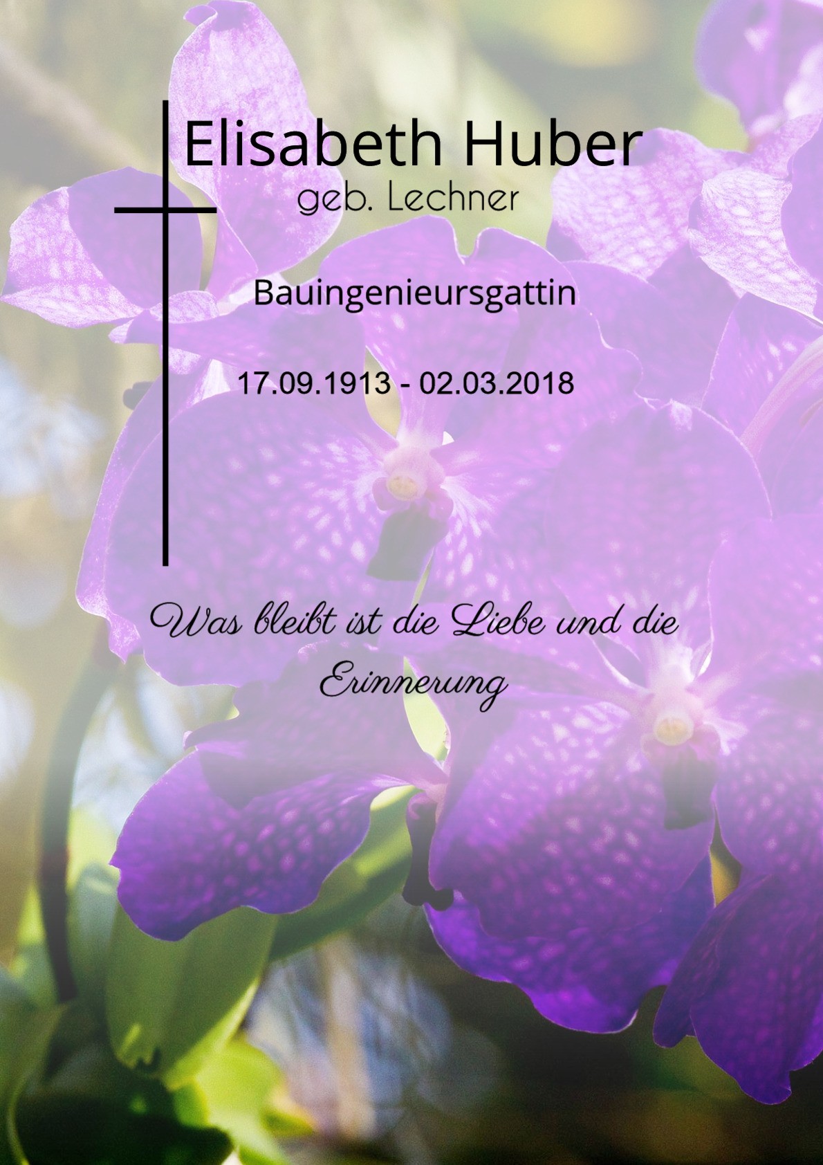 Traueranzeige von Elisabeth Huber