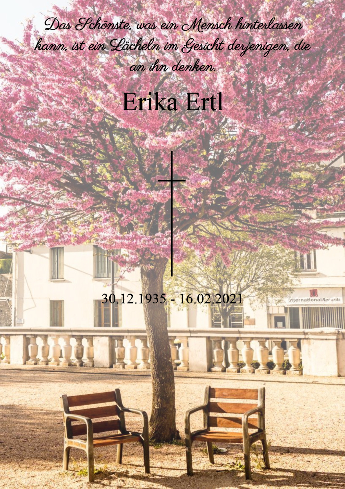 Traueranzeige von Erika Ertl