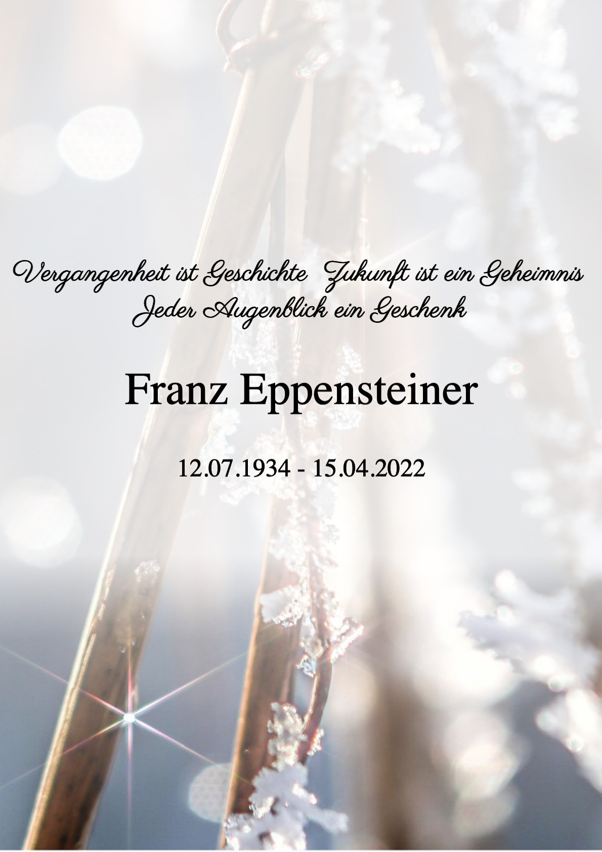 Traueranzeige von Franz Eppensteiner