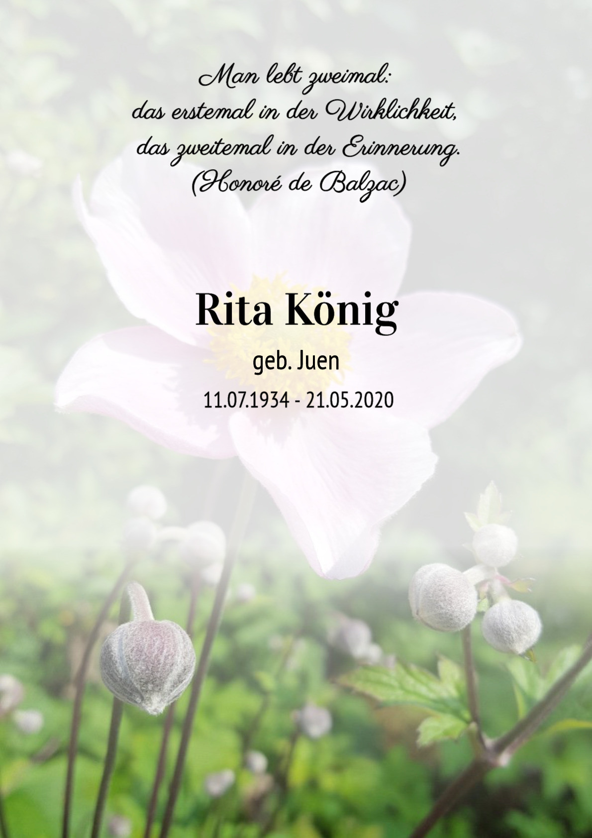 Traueranzeige von Rita König