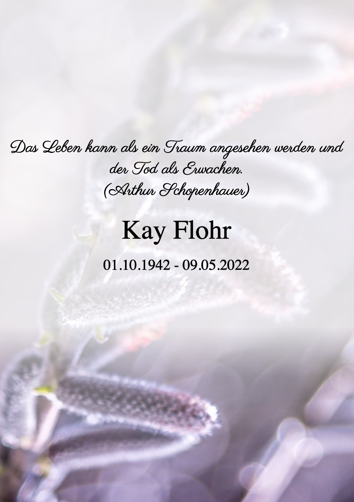 Traueranzeige von Kay Flohr