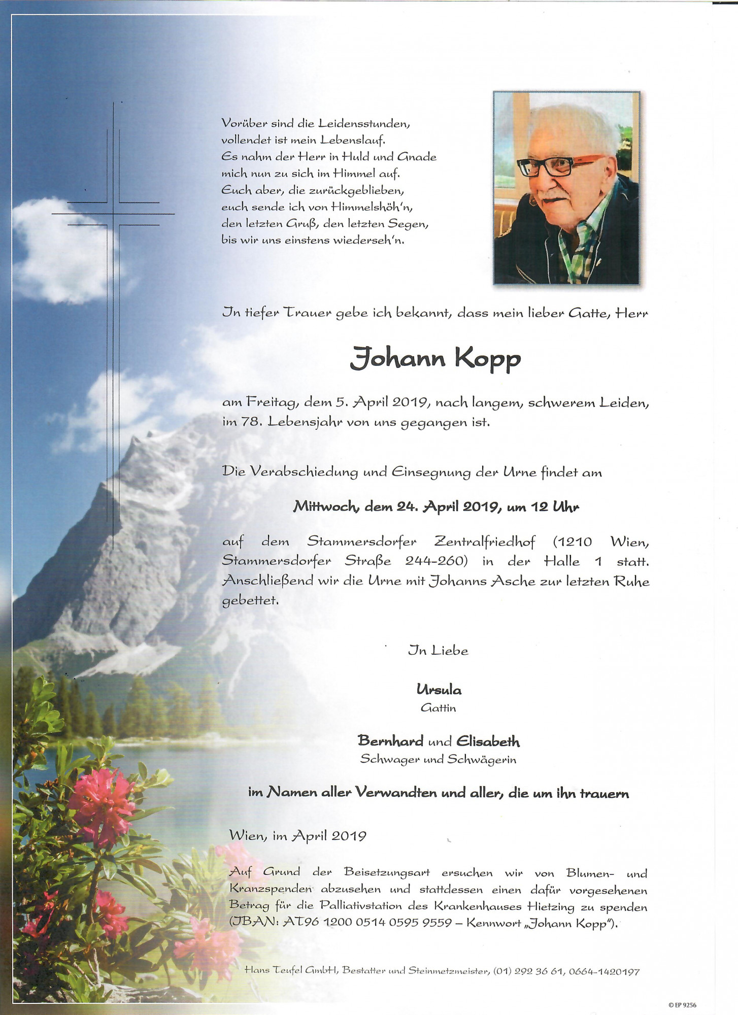Traueranzeige von Johann Kopp