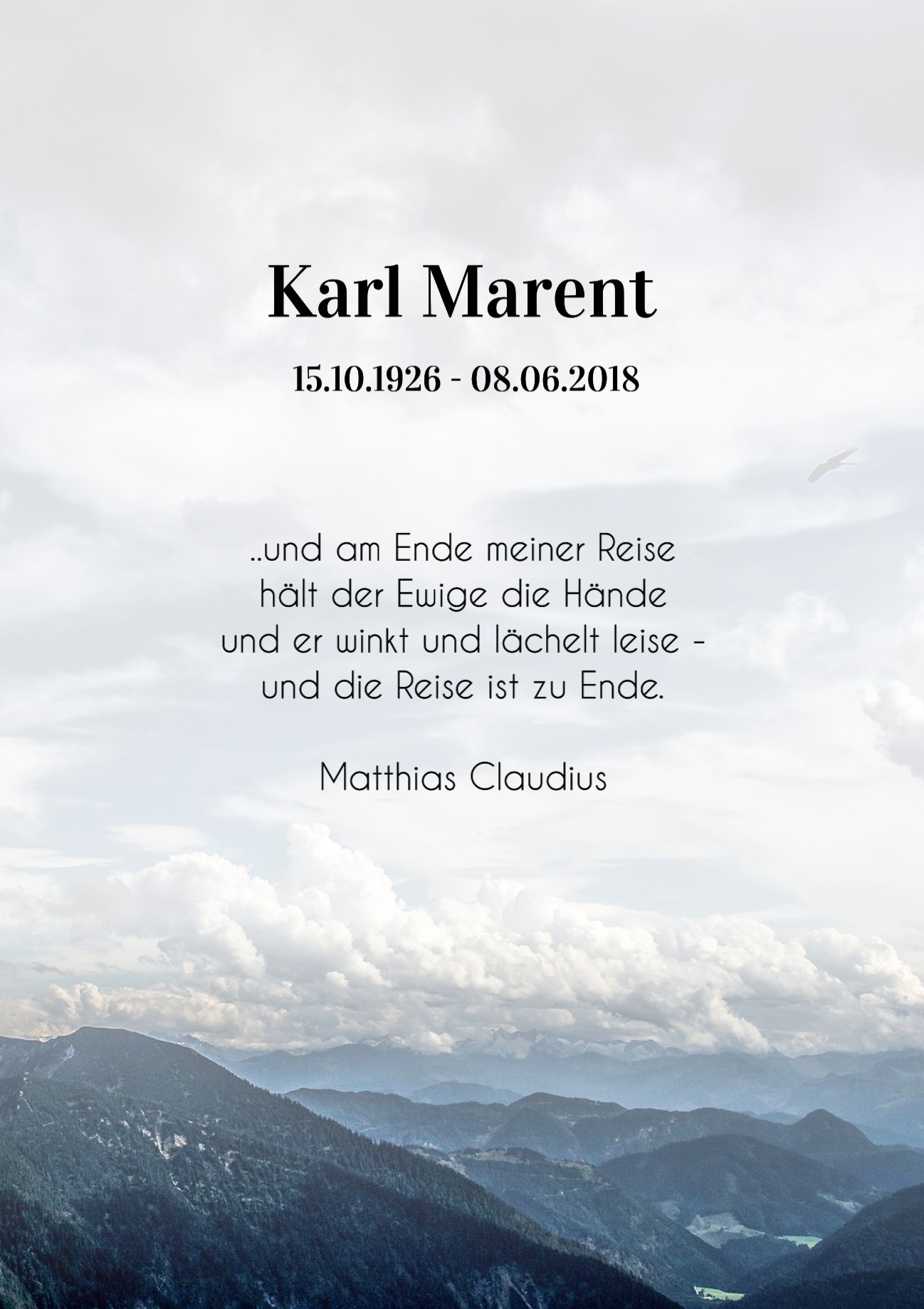 Traueranzeige von Karl Marent