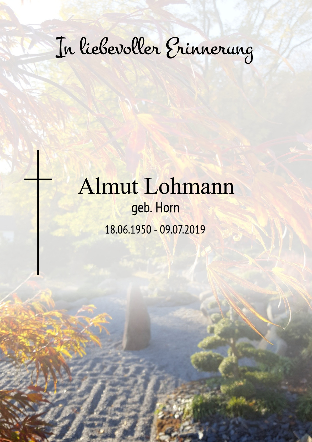 Traueranzeige von Almut Lohmann