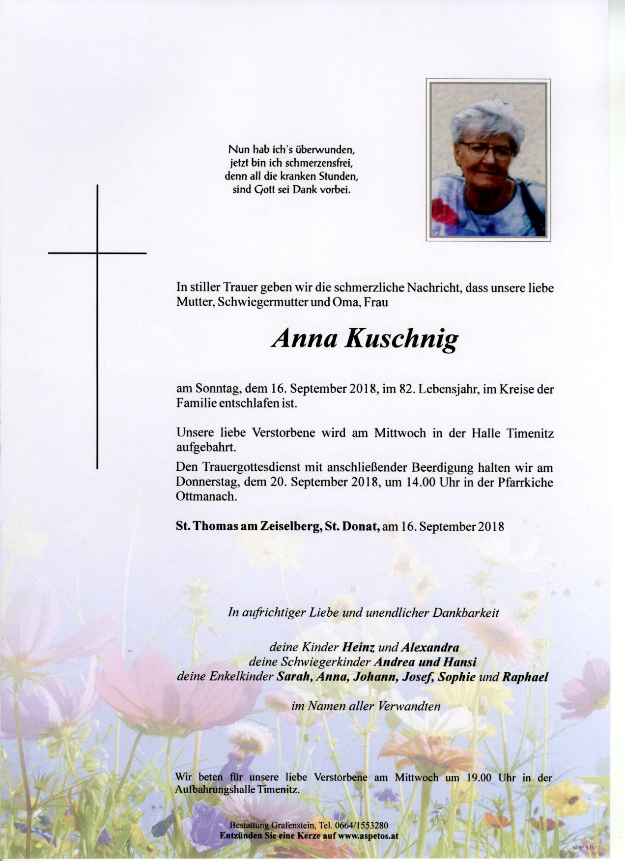 Traueranzeige von Anna Kuschnig