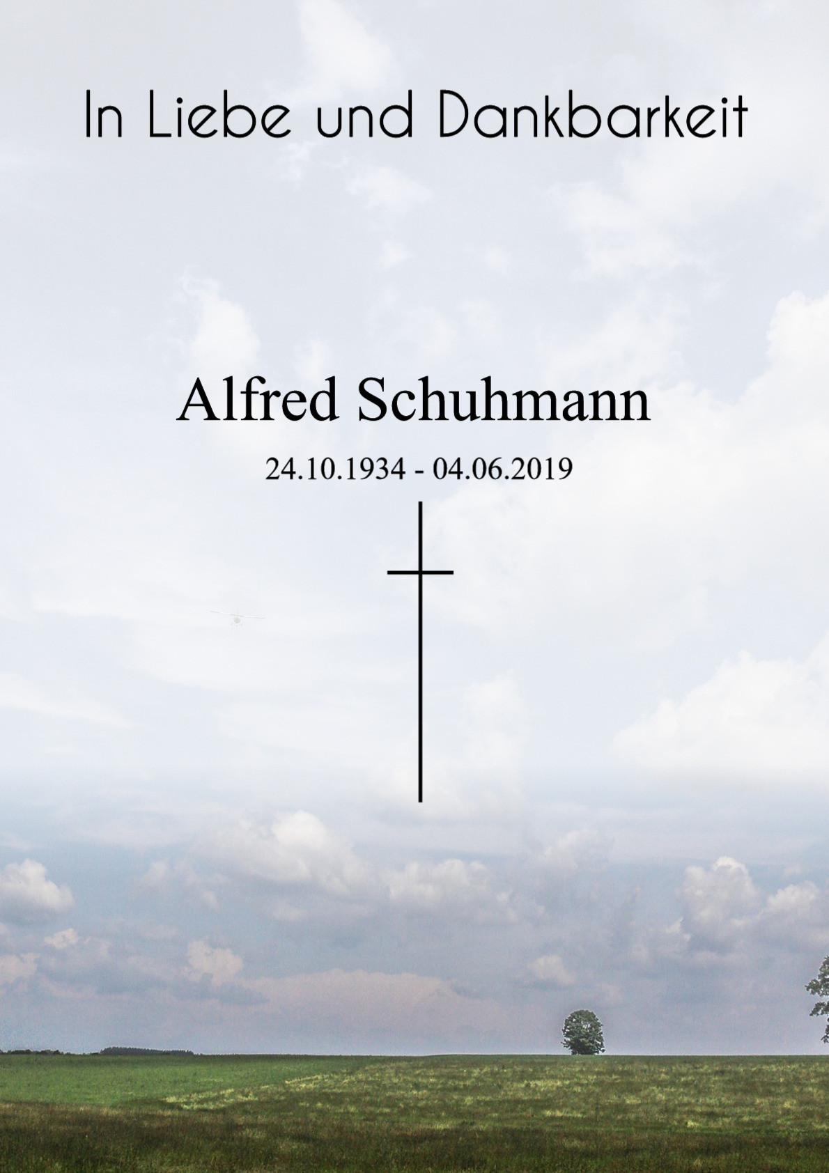 Traueranzeige von Alfred Schuhmann