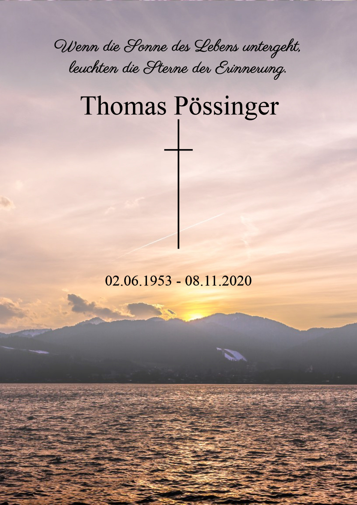 Traueranzeige von Thomas Pössinger