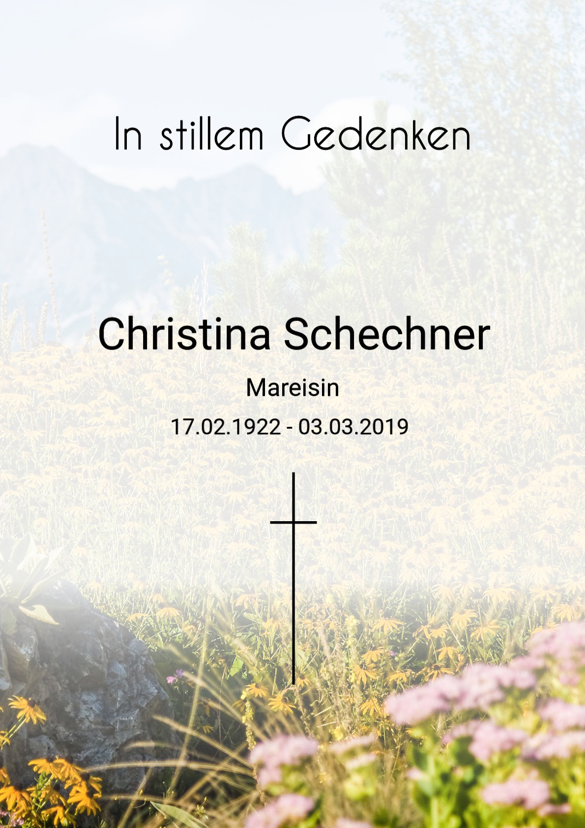 Traueranzeige von Christina Schechner