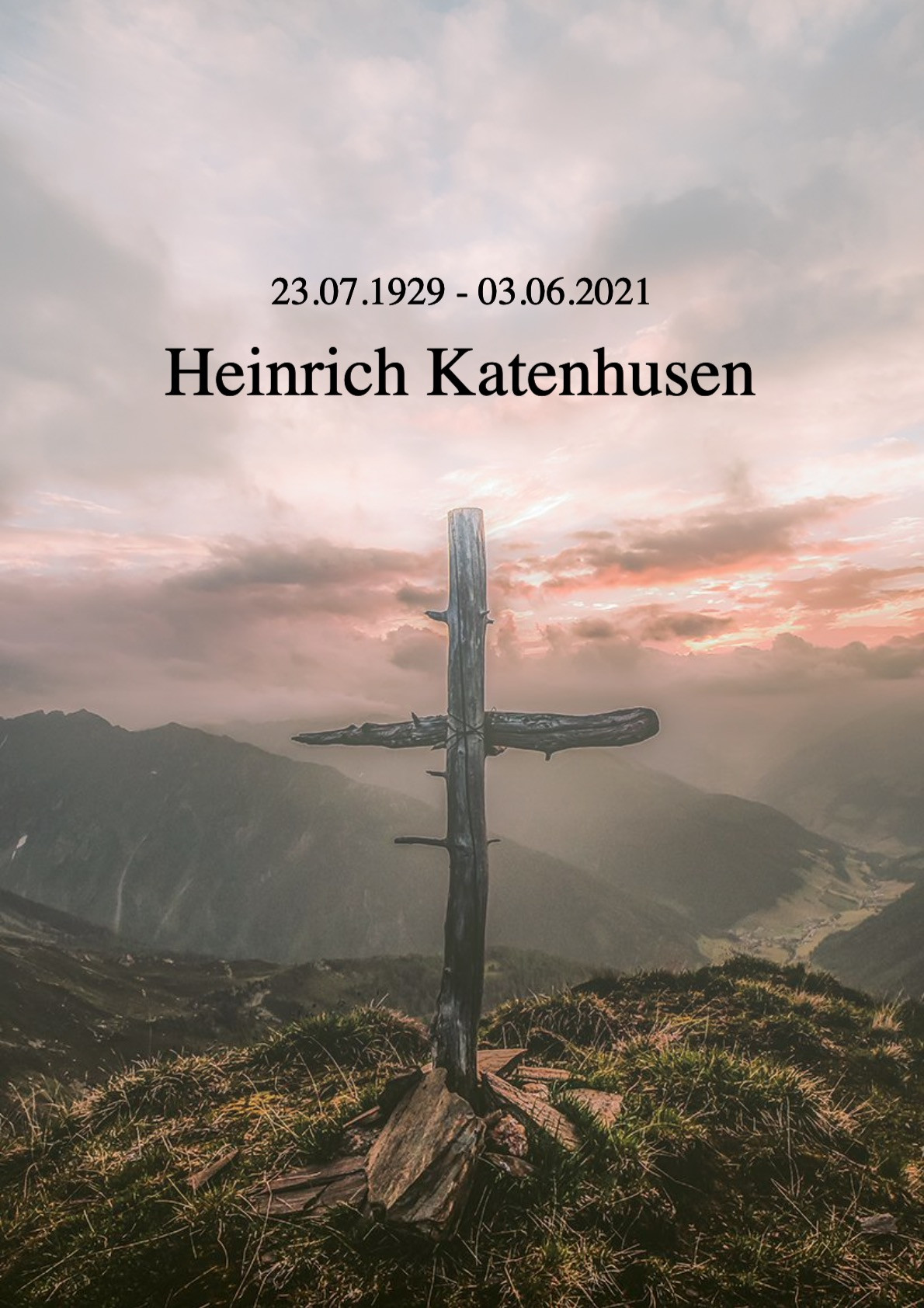 Traueranzeige von Heinrich Katenhusen