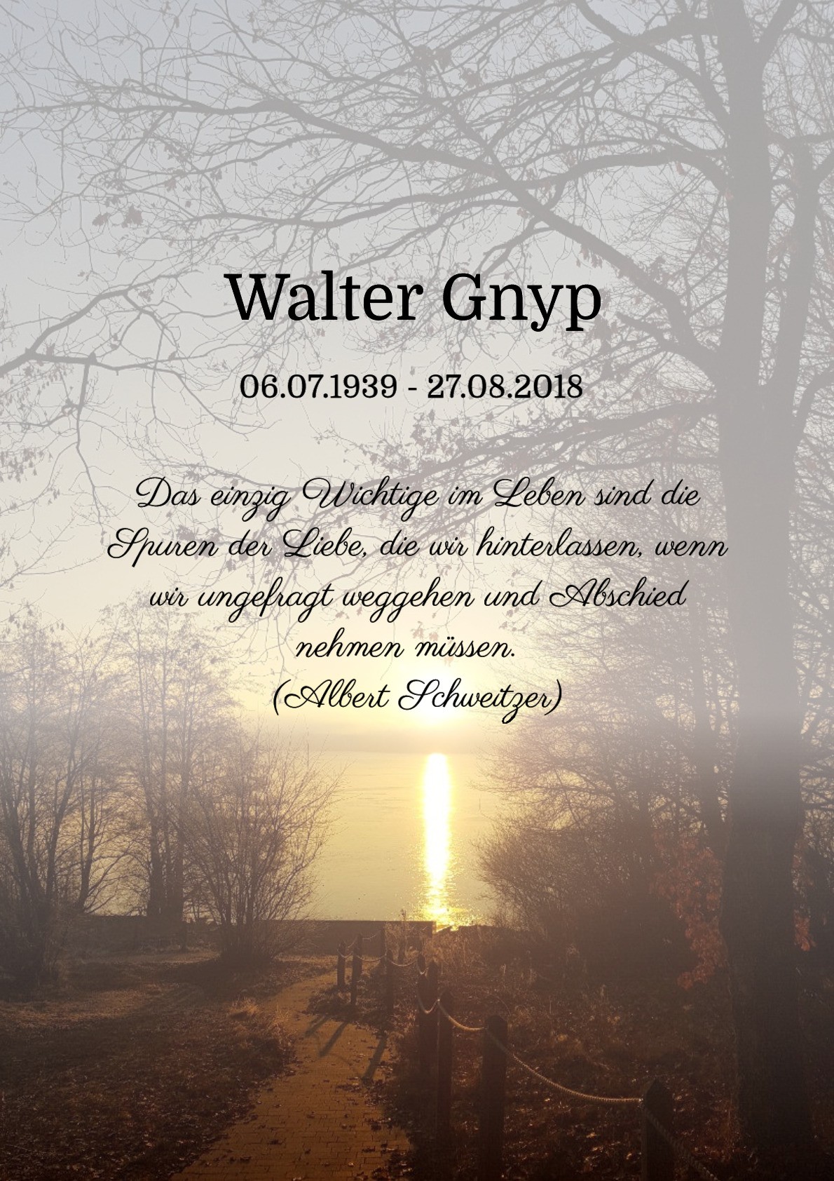 Traueranzeige von Walter Gnyp