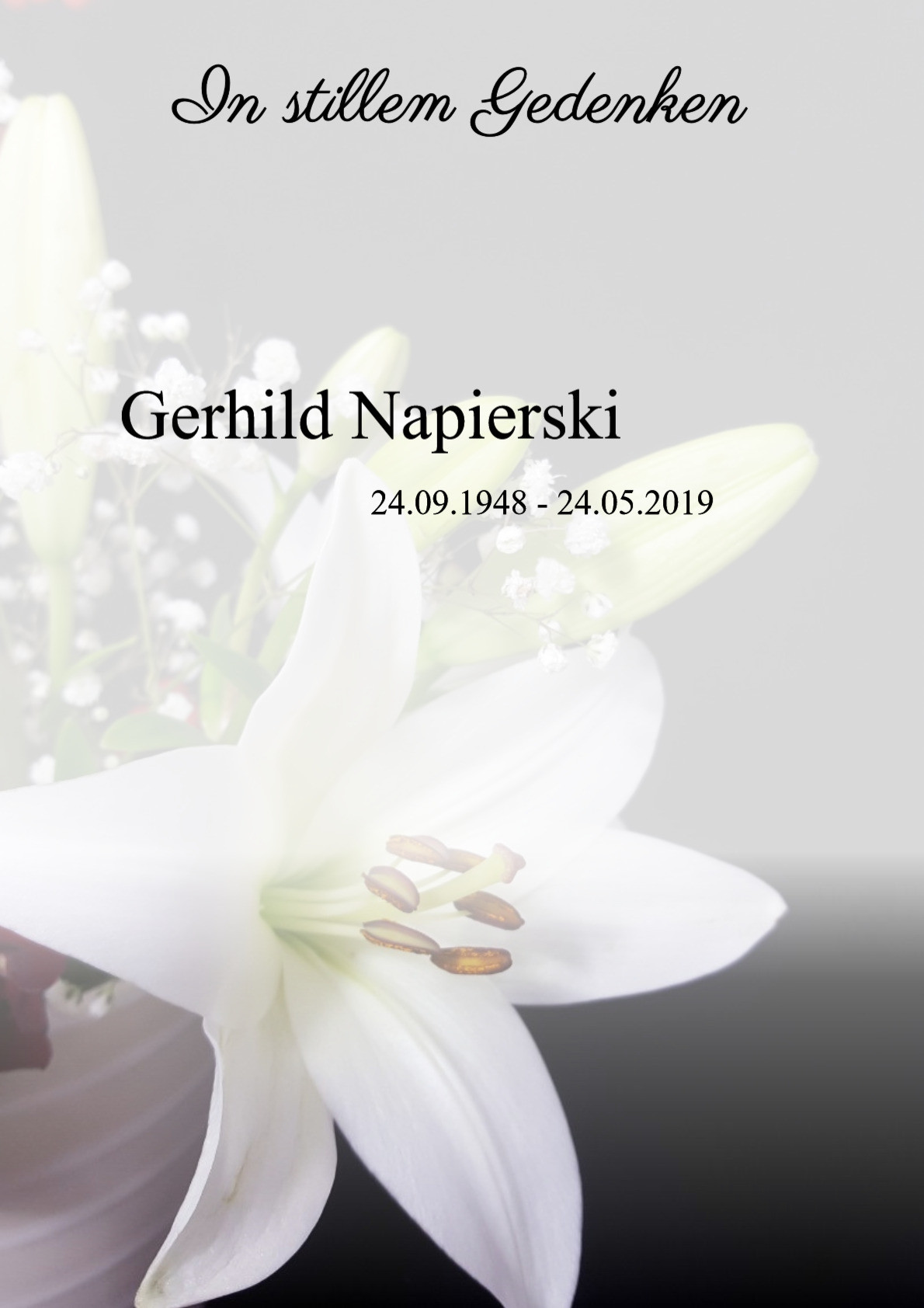 Traueranzeige von Gerhild Napierski