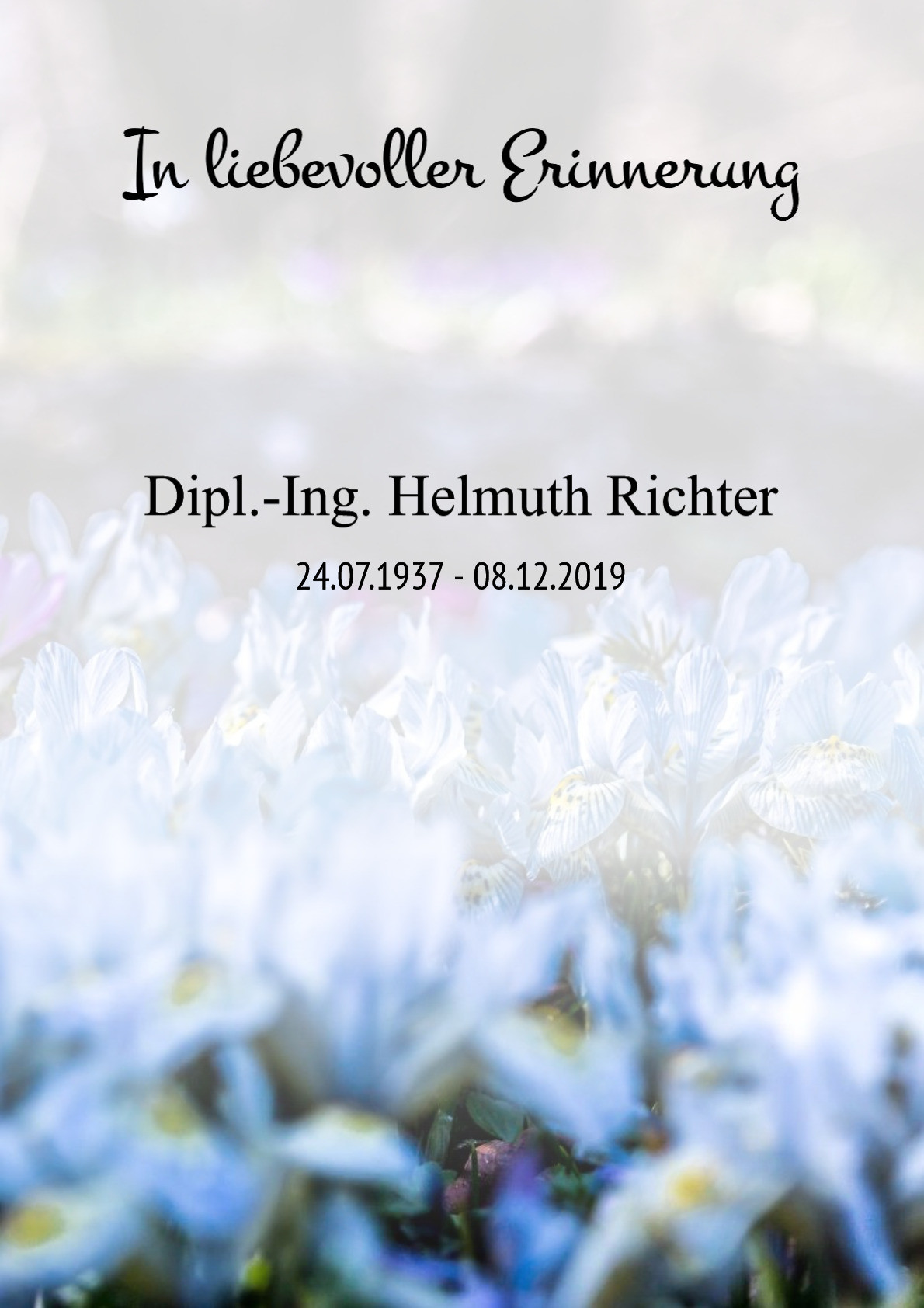 Traueranzeige von Dipl.-Ing. Helmuth Richter