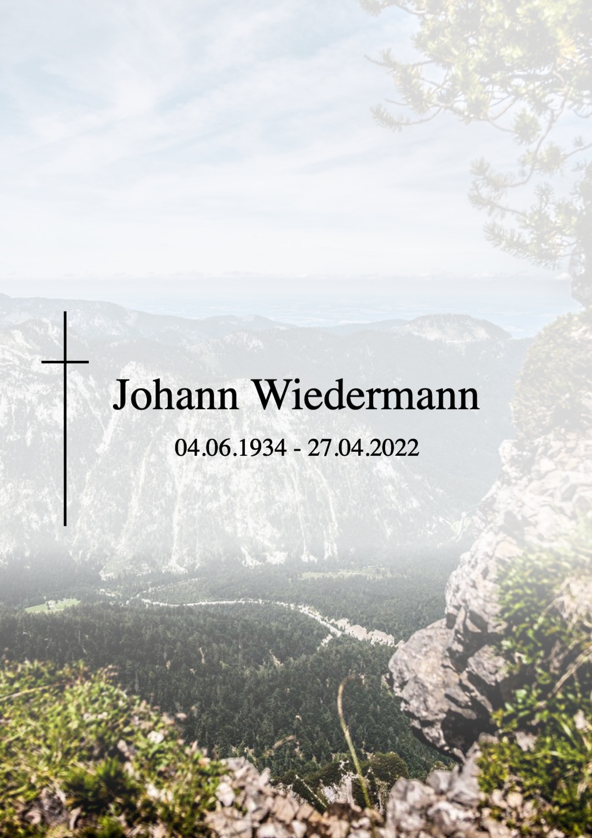 Traueranzeige von Johann Wiedermann