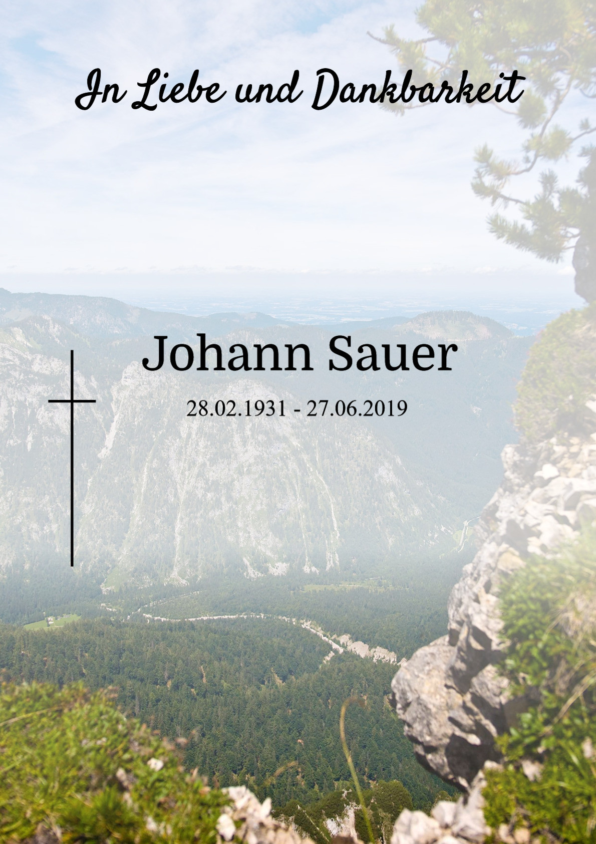 Traueranzeige von Johann Sauer