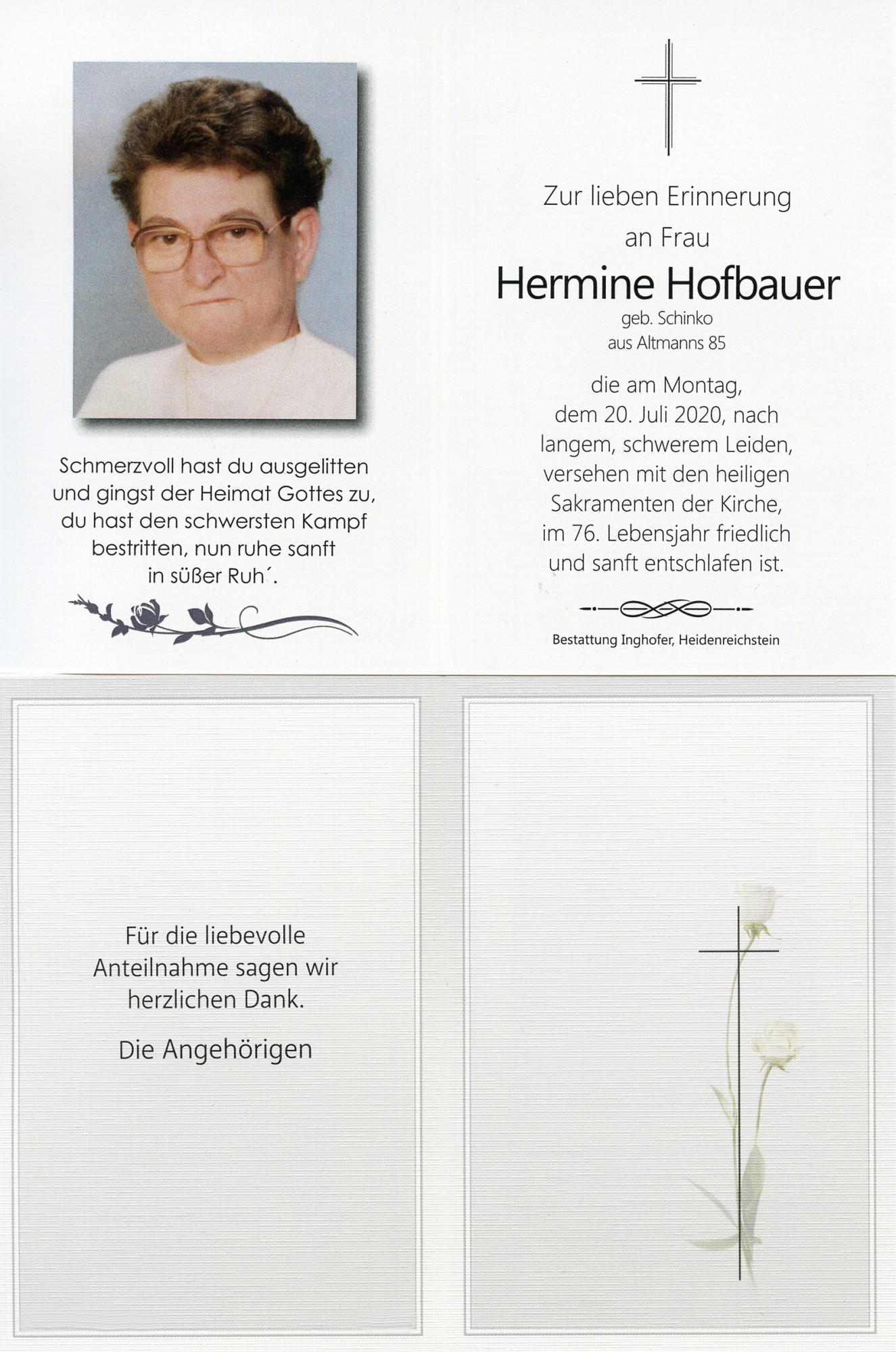 Gedenkkärtchen