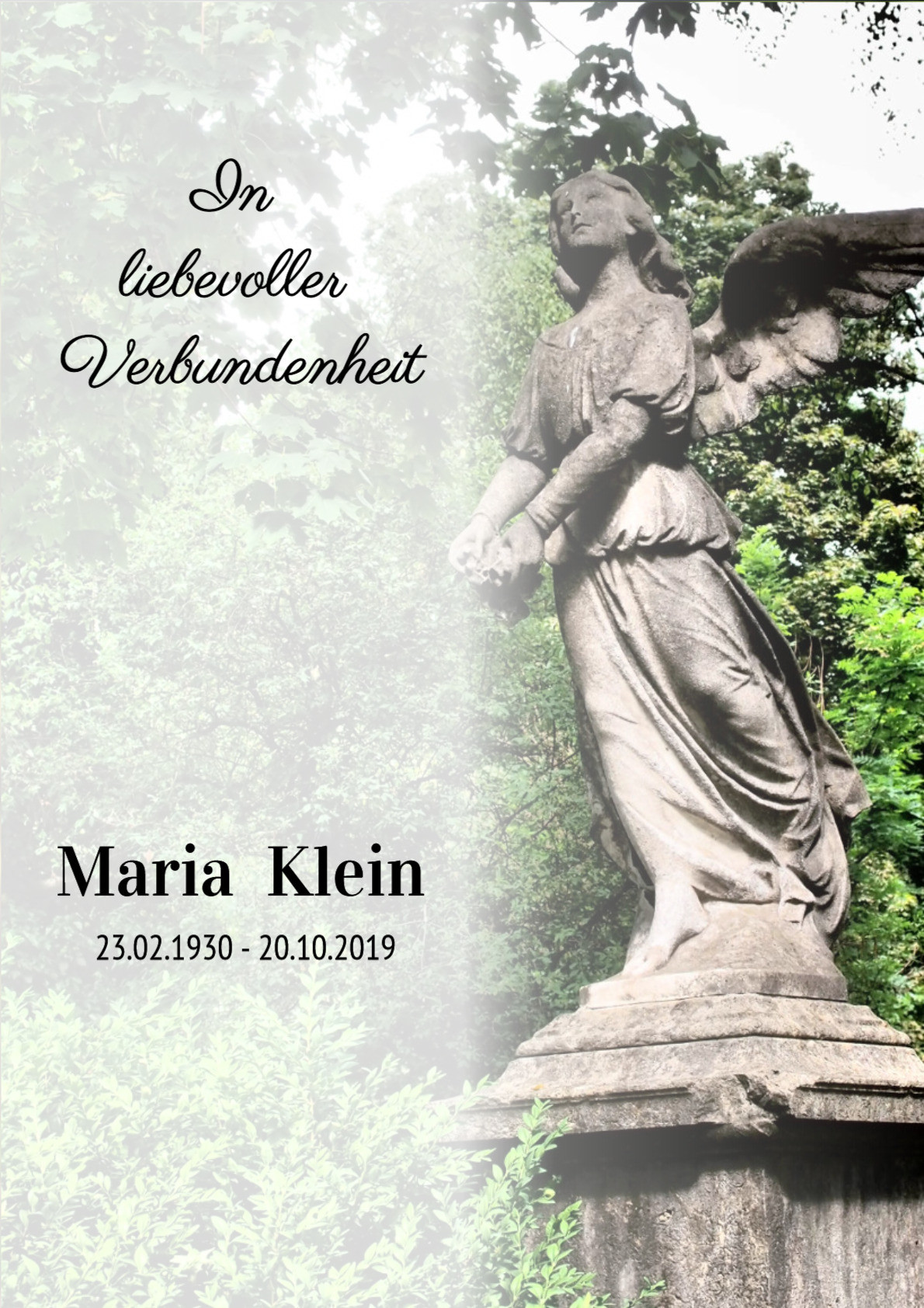 Traueranzeige von Maria Klein