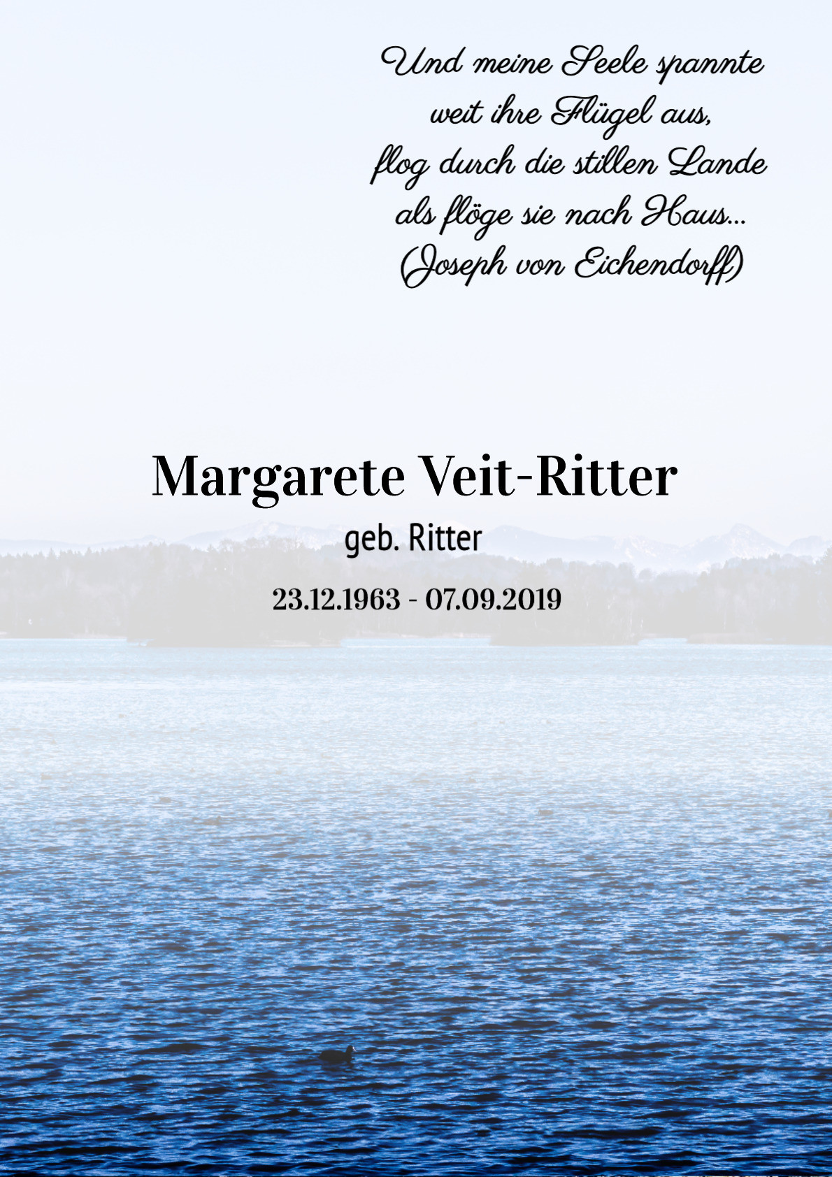 Traueranzeige von Margarete Veit-Ritter