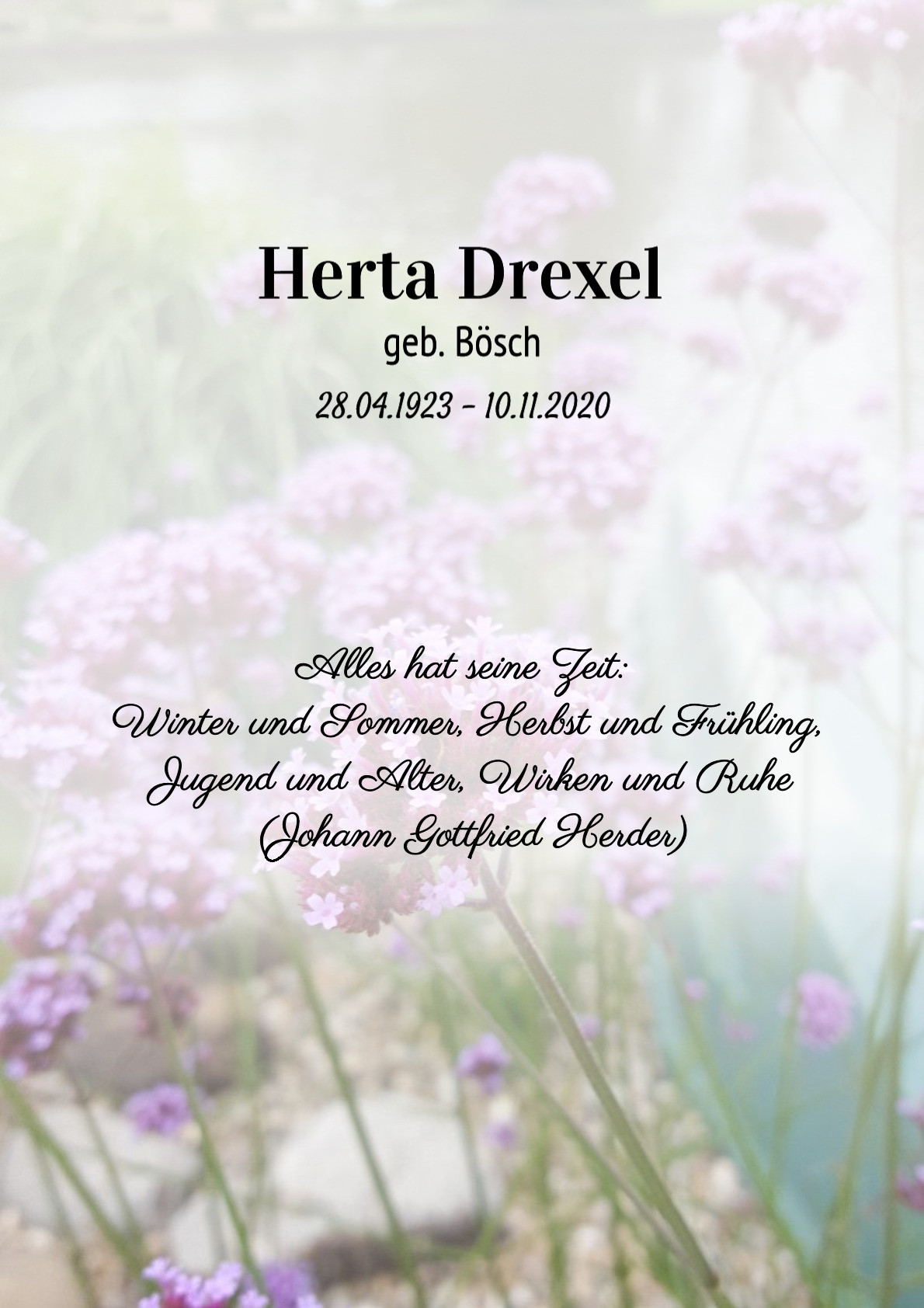 Traueranzeige von Herta Drexel