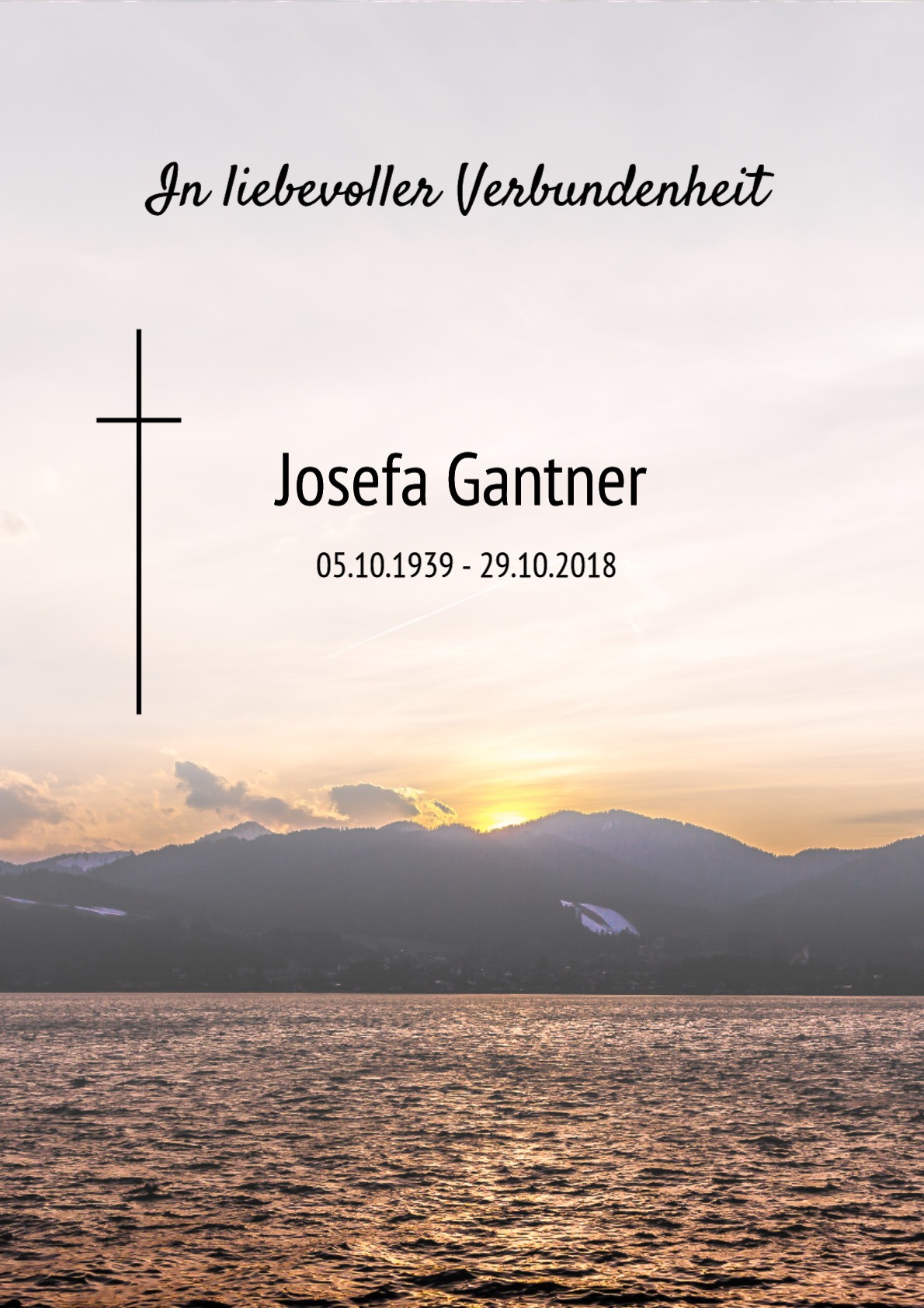 Traueranzeige von Josefa Gantner