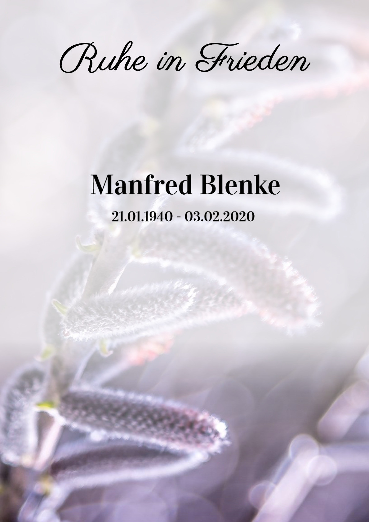 Traueranzeige von Manfred Blenke
