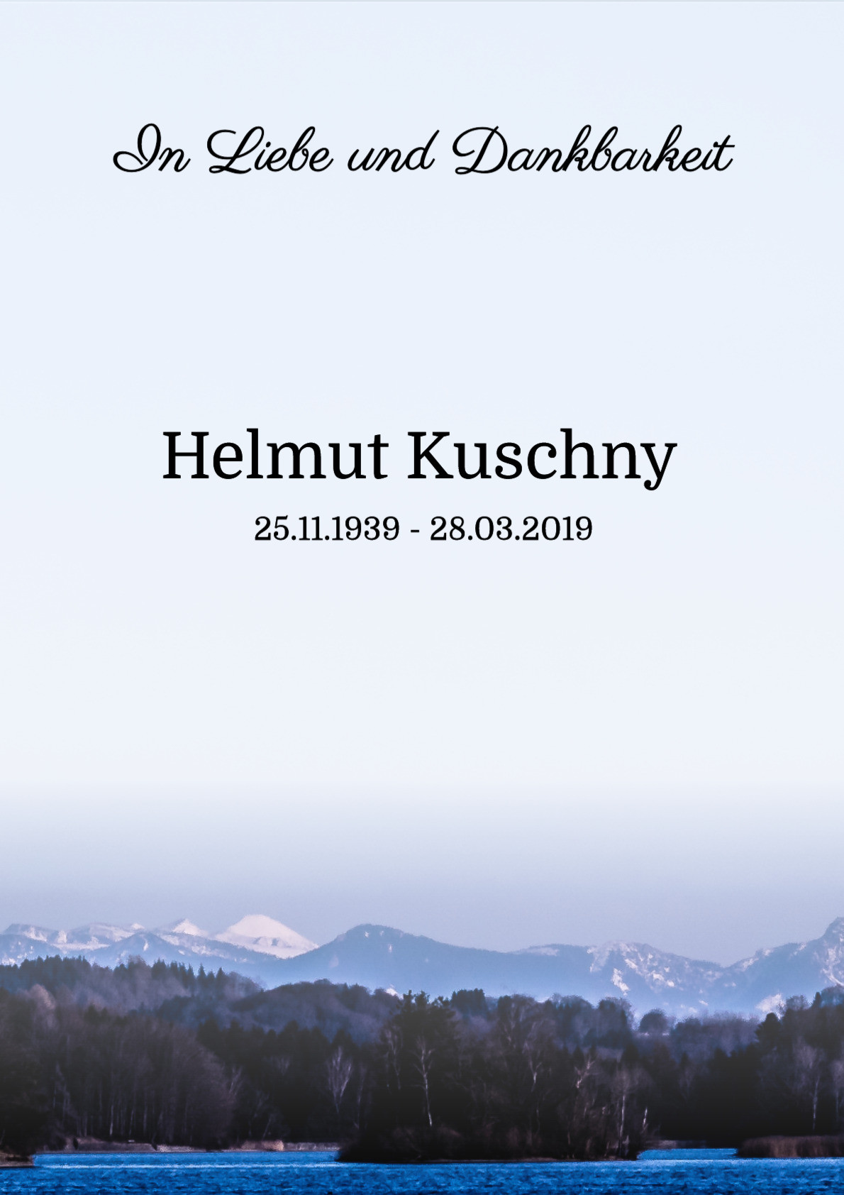 Traueranzeige von Helmut Kuschny