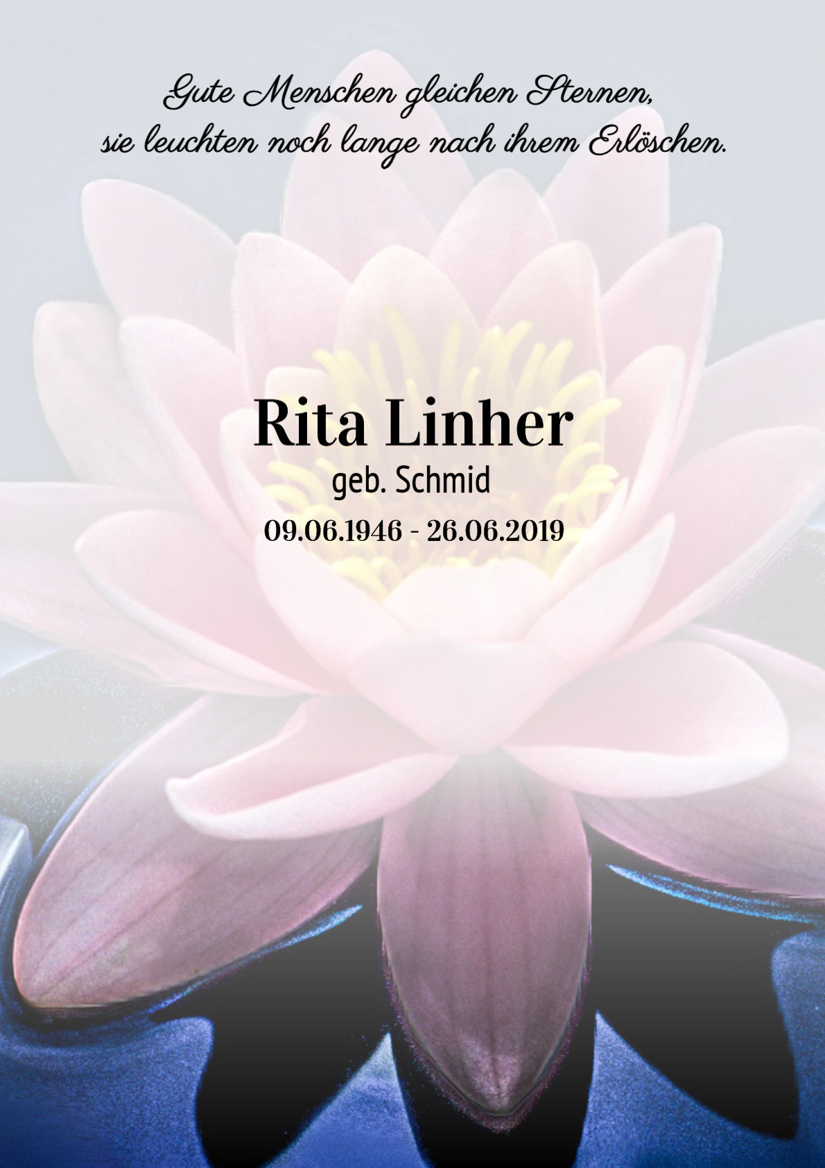 Traueranzeige von Rita Linher