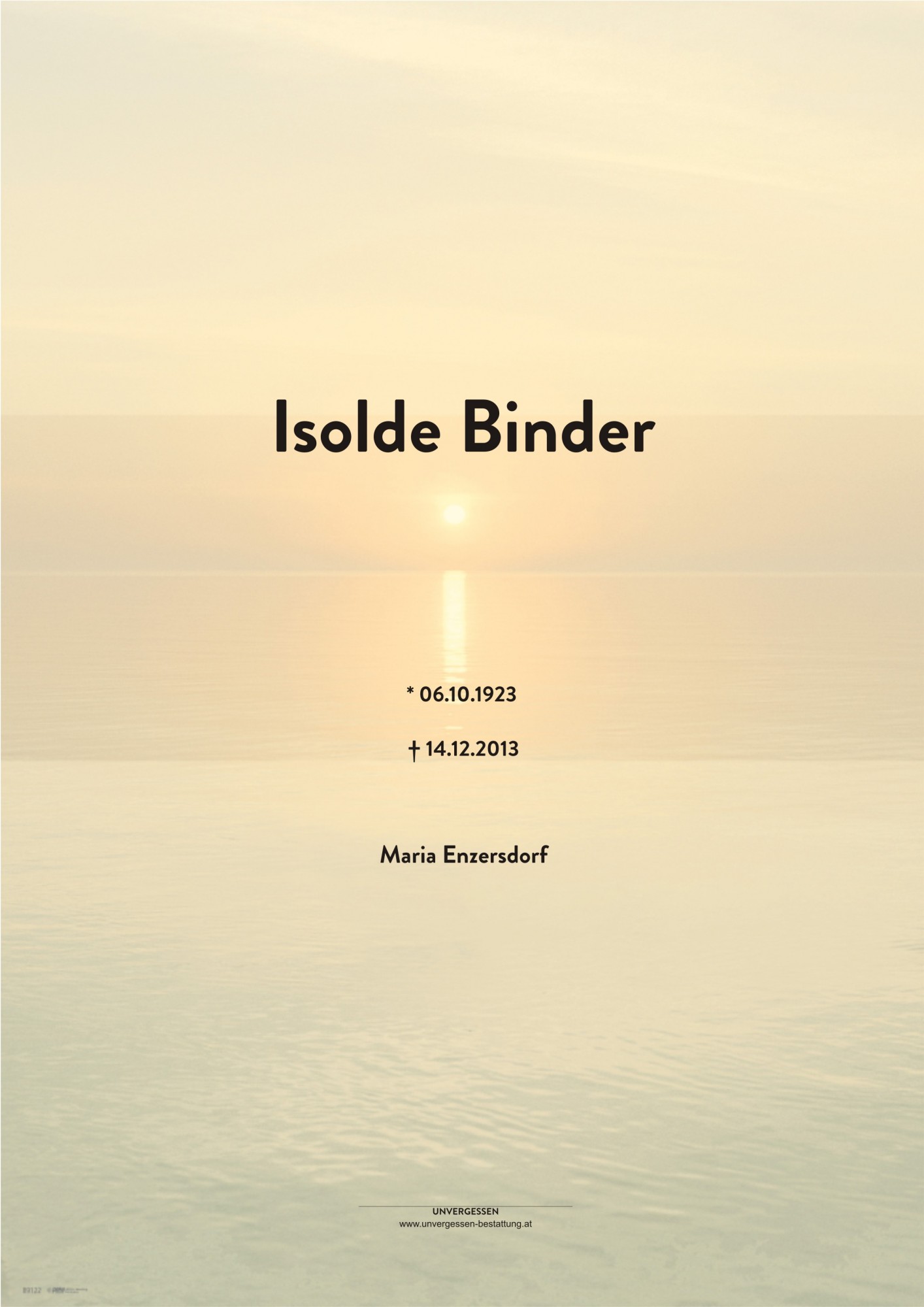 Traueranzeige von Isolde Binder