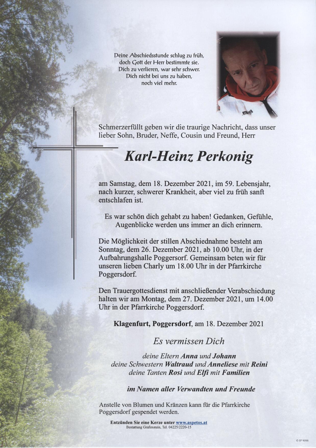 Traueranzeige von Karl-Heinz Perkonig