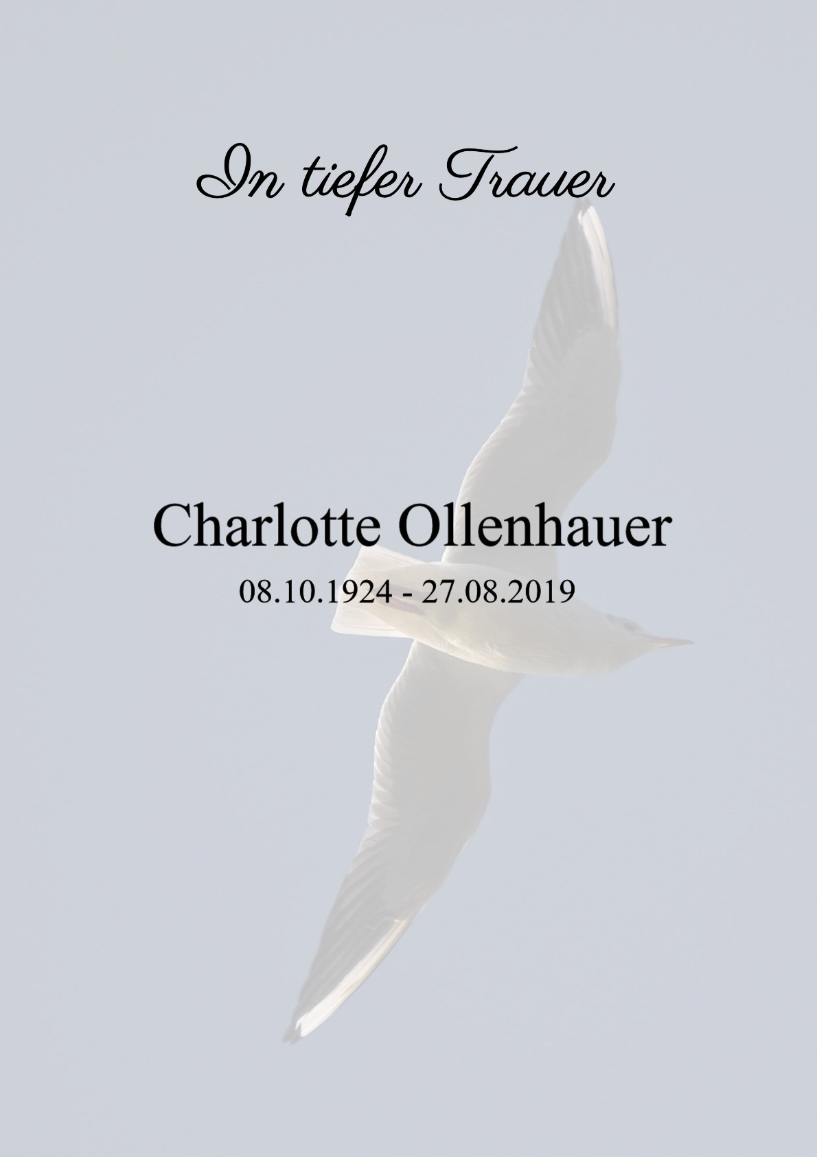 Traueranzeige von Charlotte Ollenhauer
