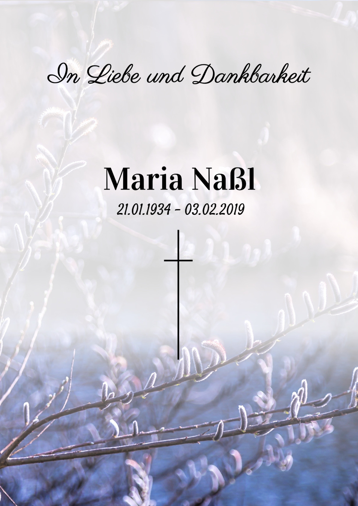 Traueranzeige von Maria Naßl