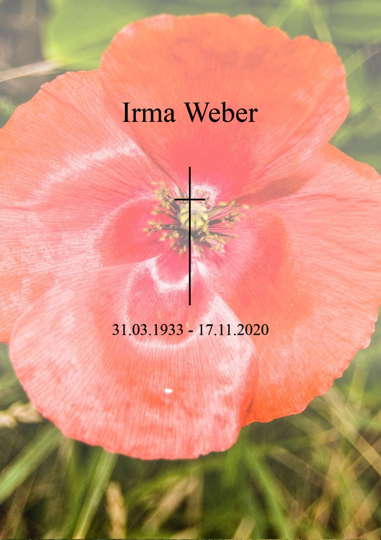 Traueranzeige von Irma Weber