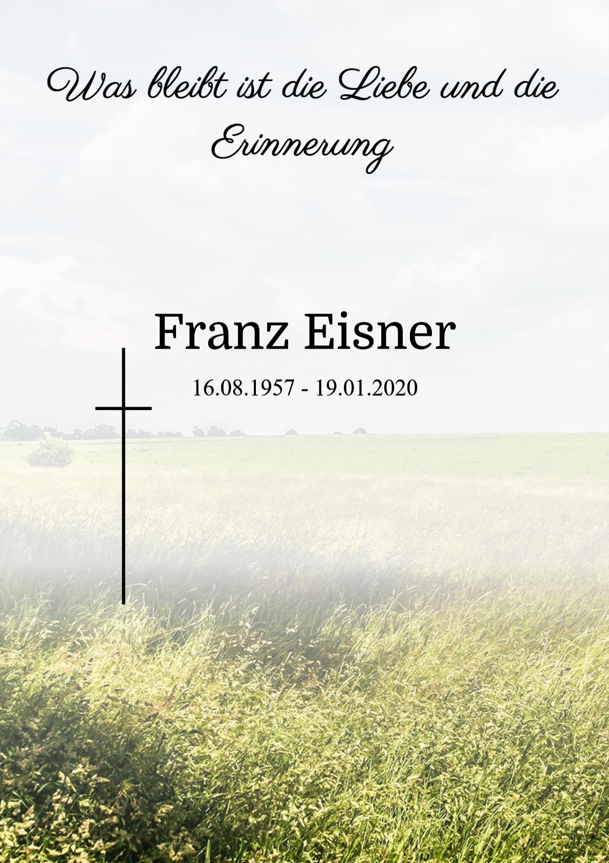 Traueranzeige von Franz Eisner