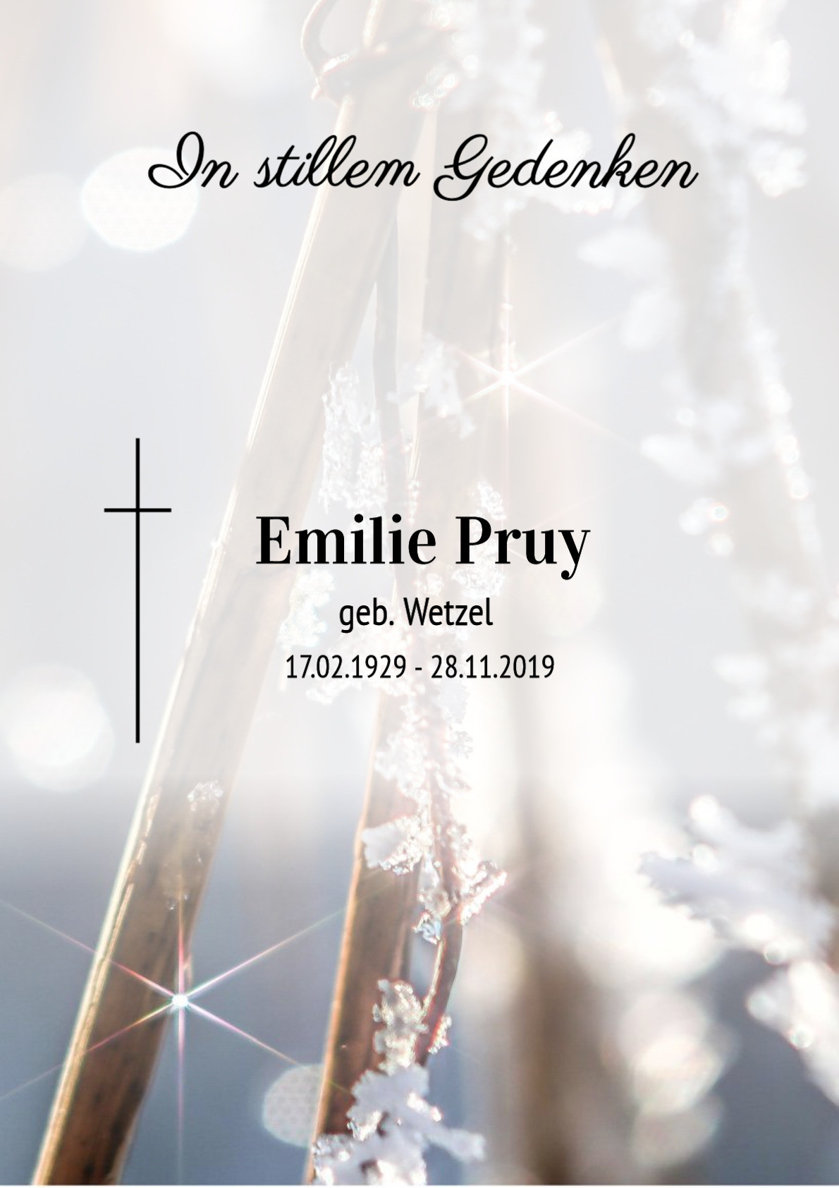 Traueranzeige von Emilie Pruy