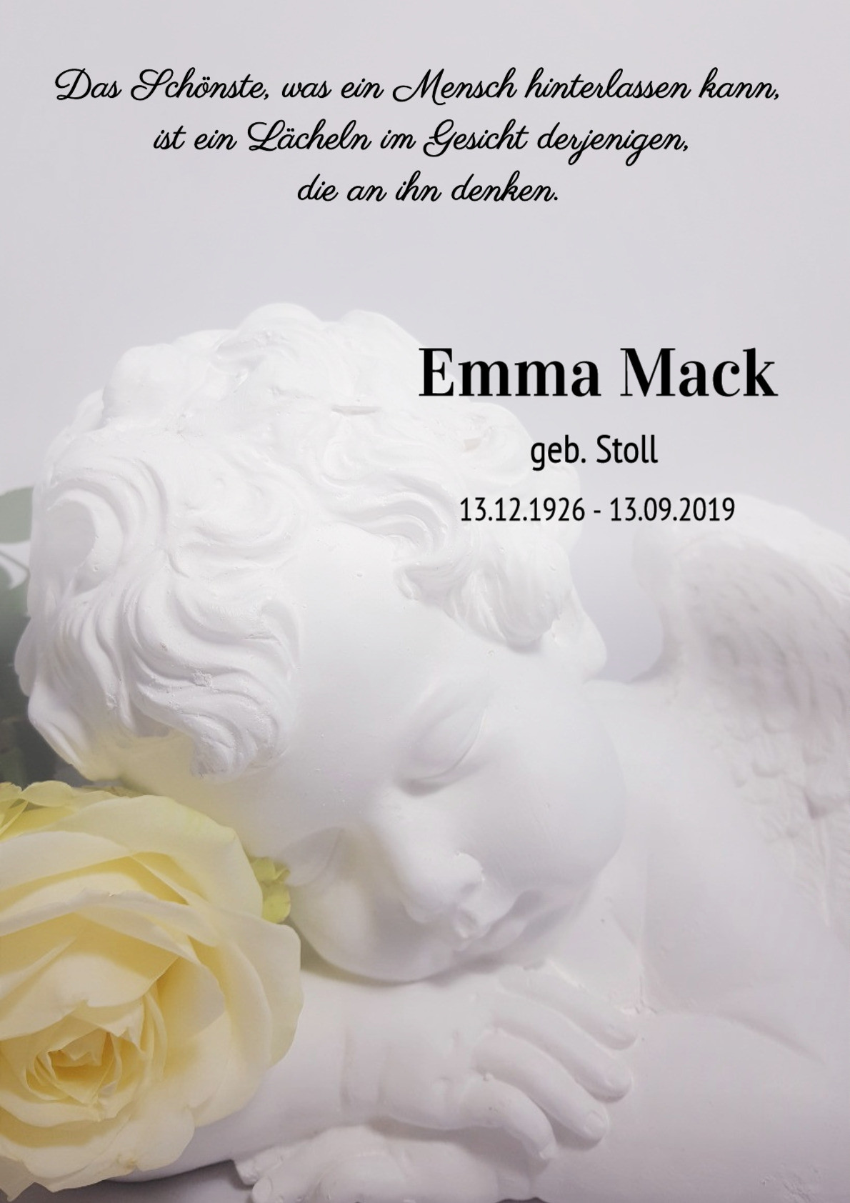 Traueranzeige von Emma Mack