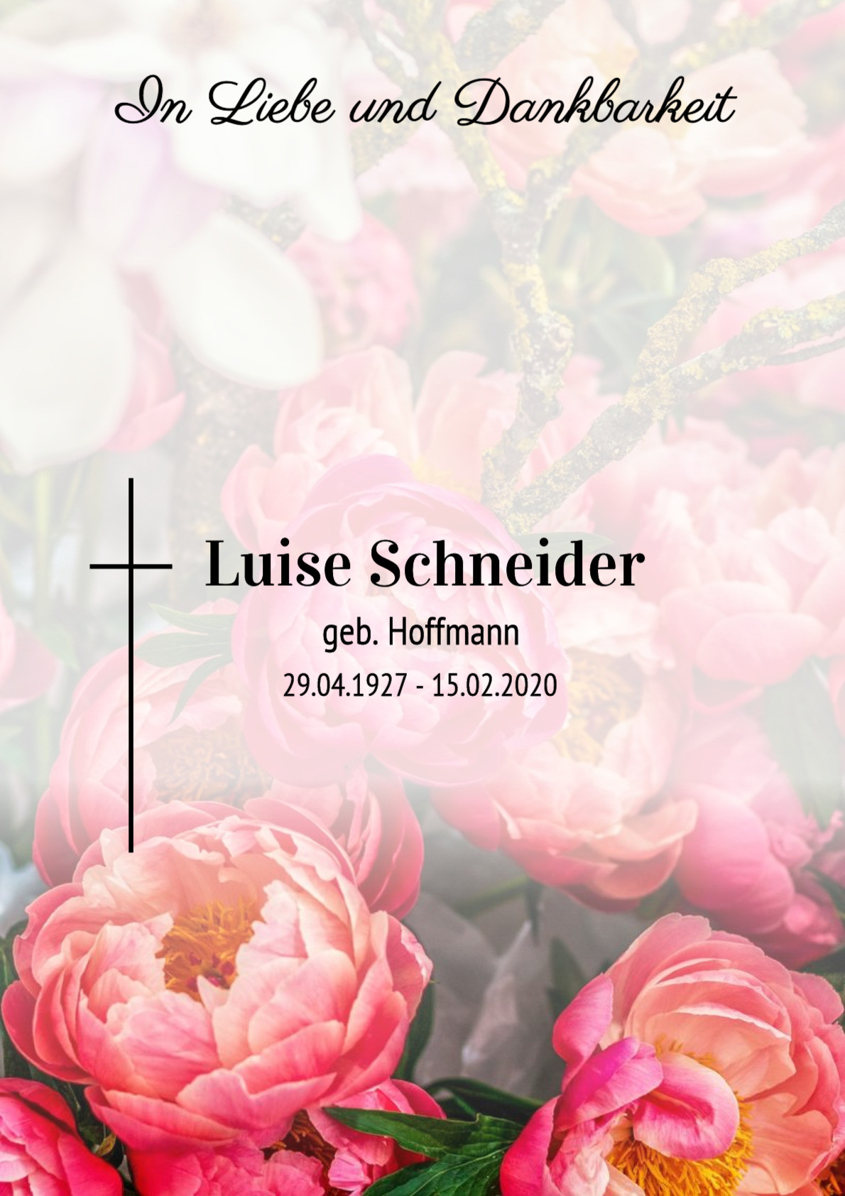 Traueranzeige von Luise Schneider