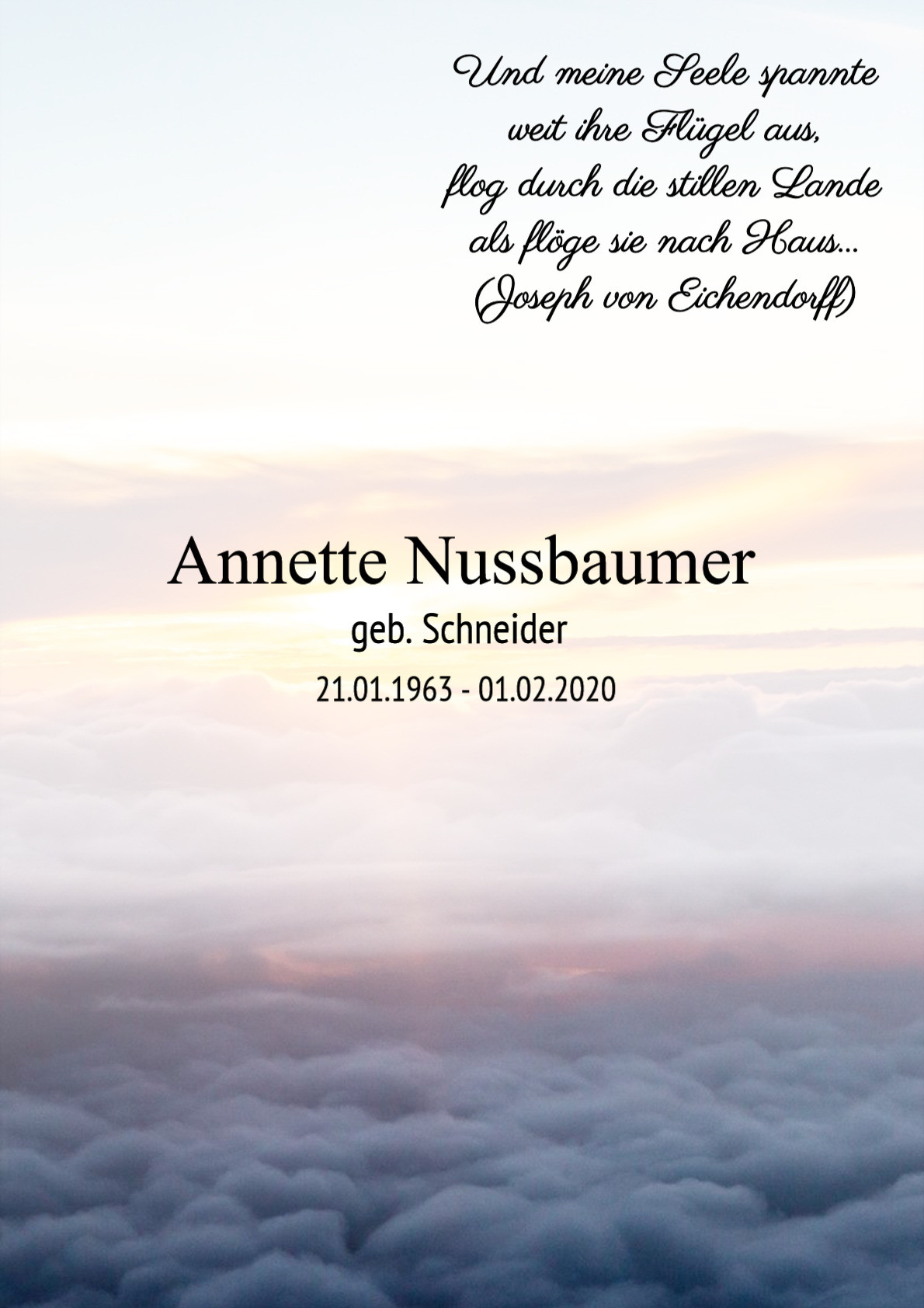 Traueranzeige von Annette Nussbaumer