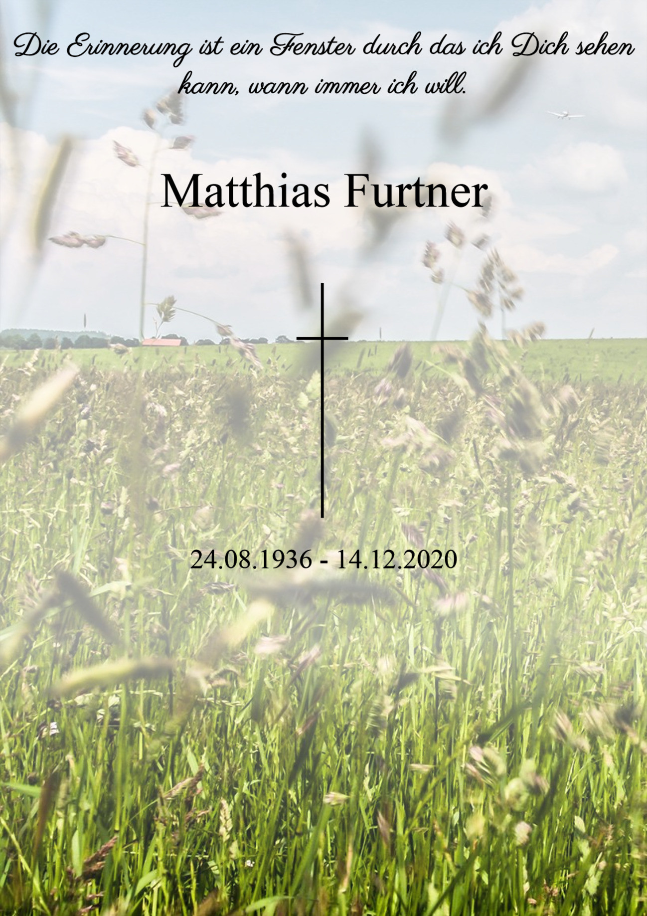 Traueranzeige von Matthias Furtner