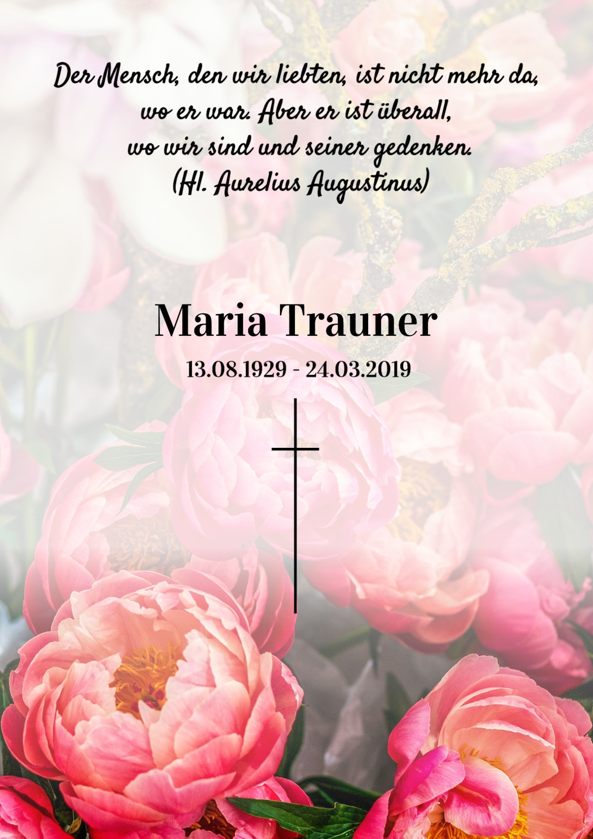 Traueranzeige von Maria Trauner