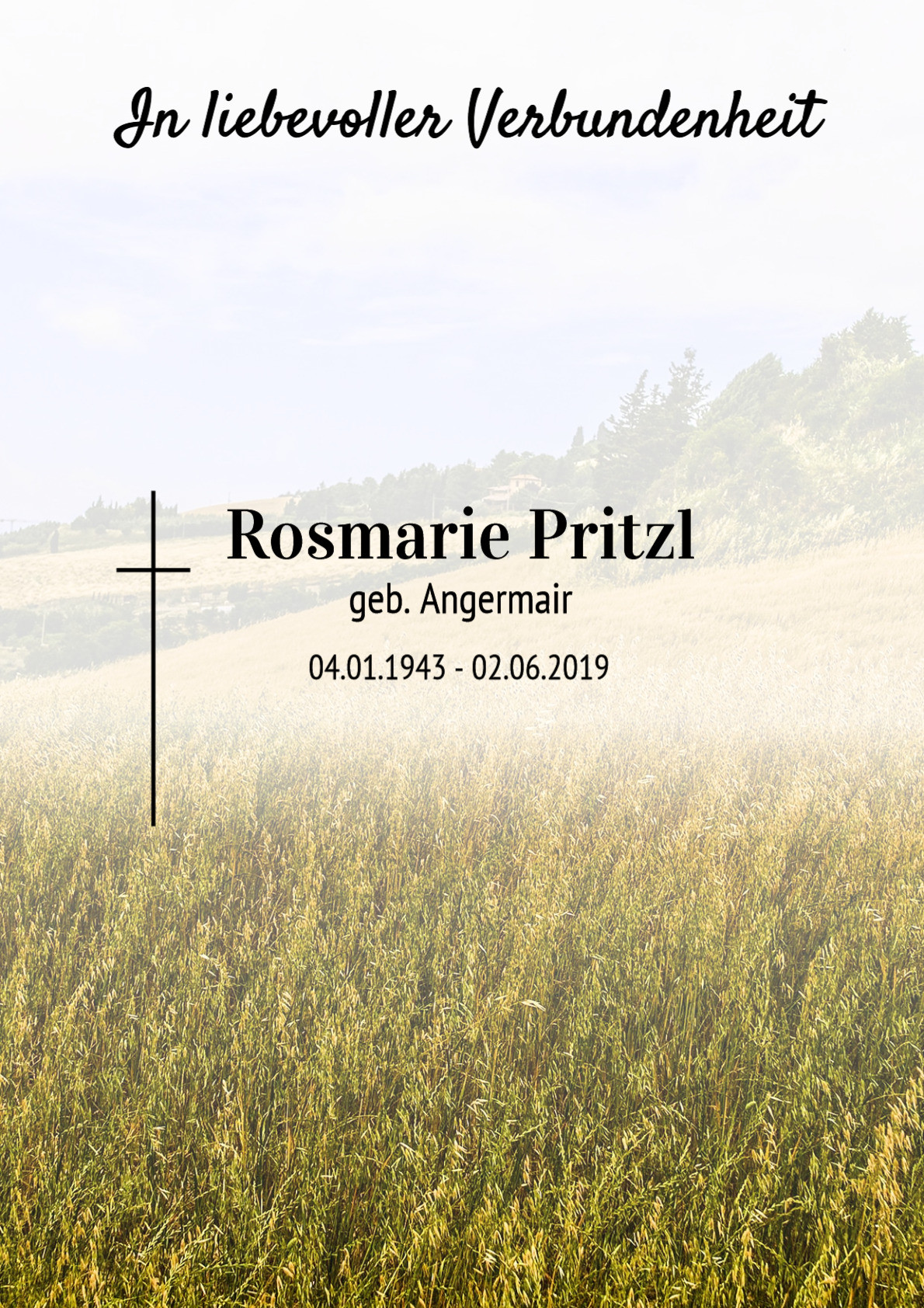 Traueranzeige von Rosmarie Pritzl