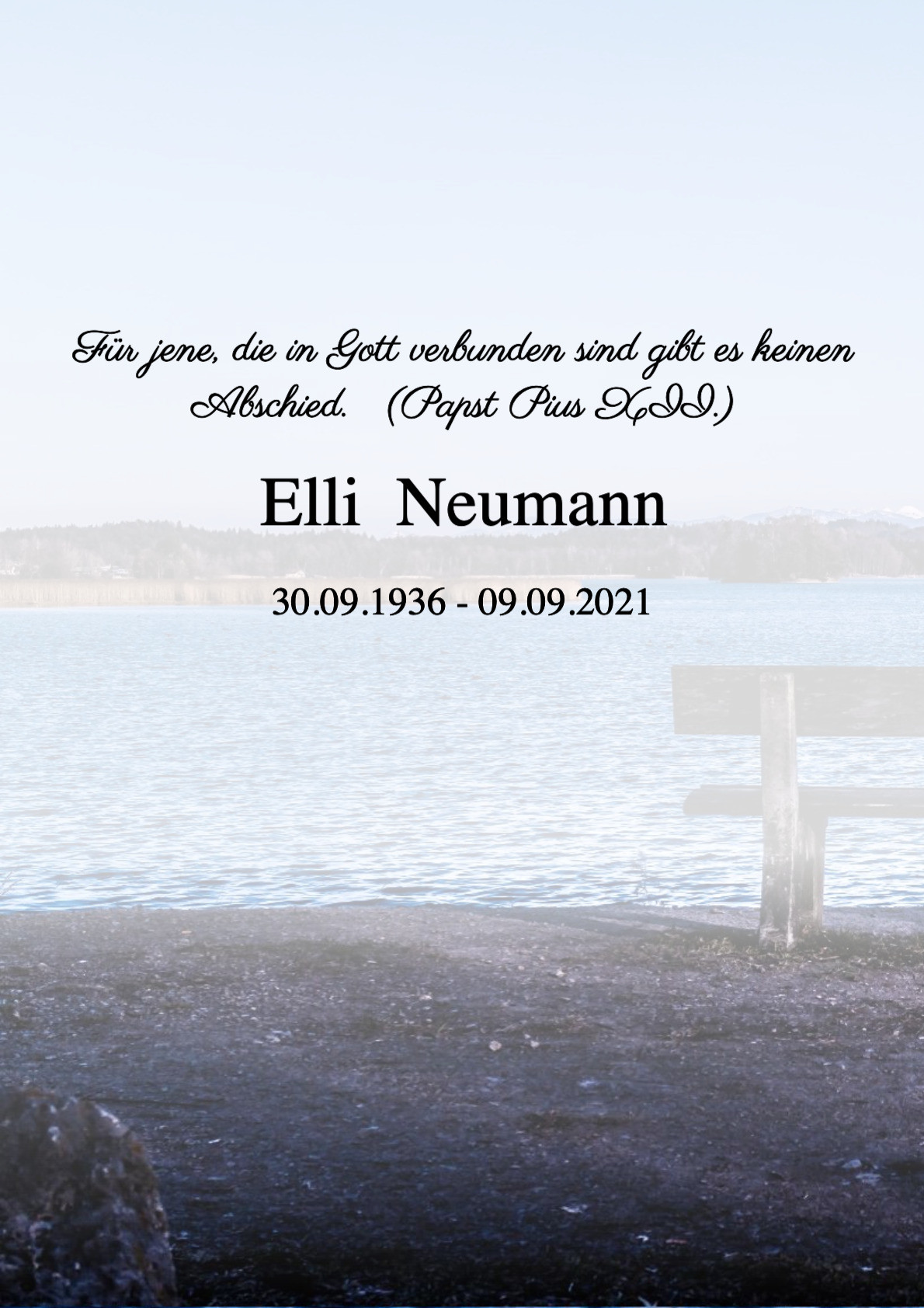 Traueranzeige von Elli Neumann