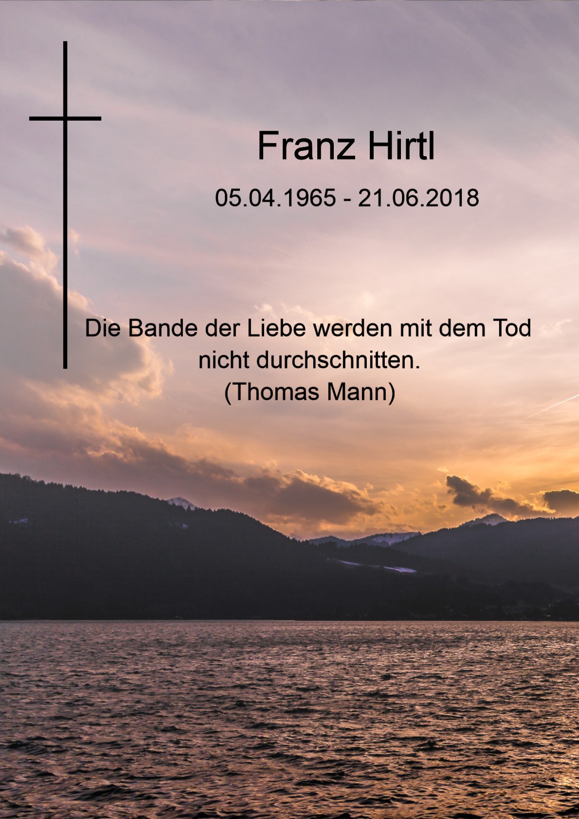Traueranzeige von Franz Hirtl