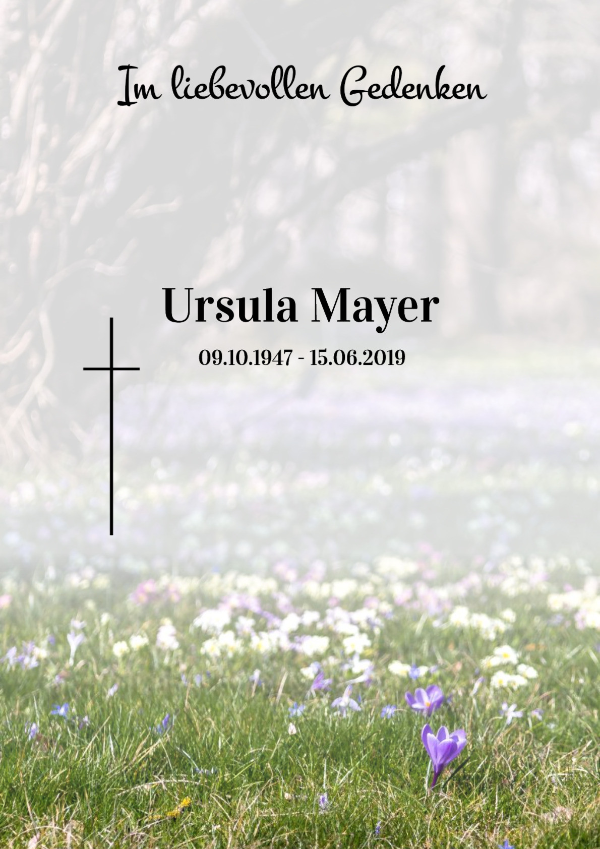 Traueranzeige von Ursula Mayer